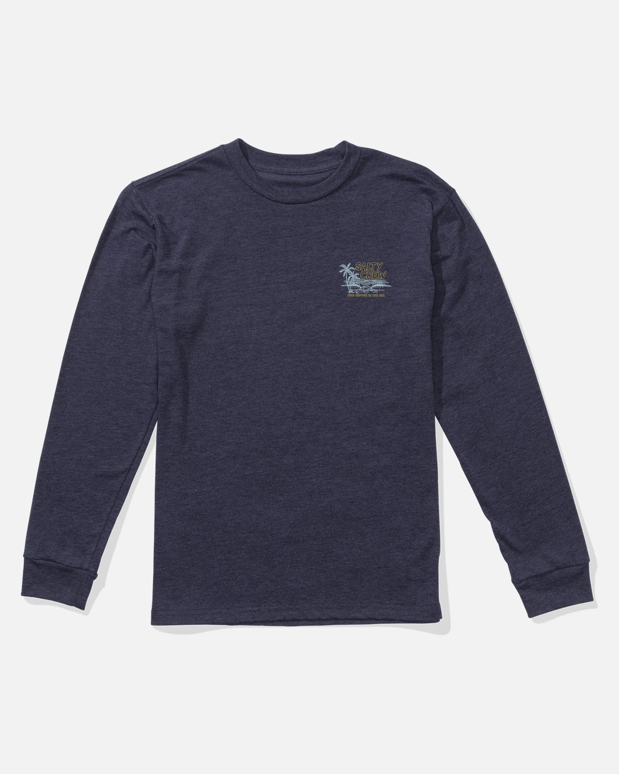 A Frame  Ls Tee Kids - Navy Heather - Image 2