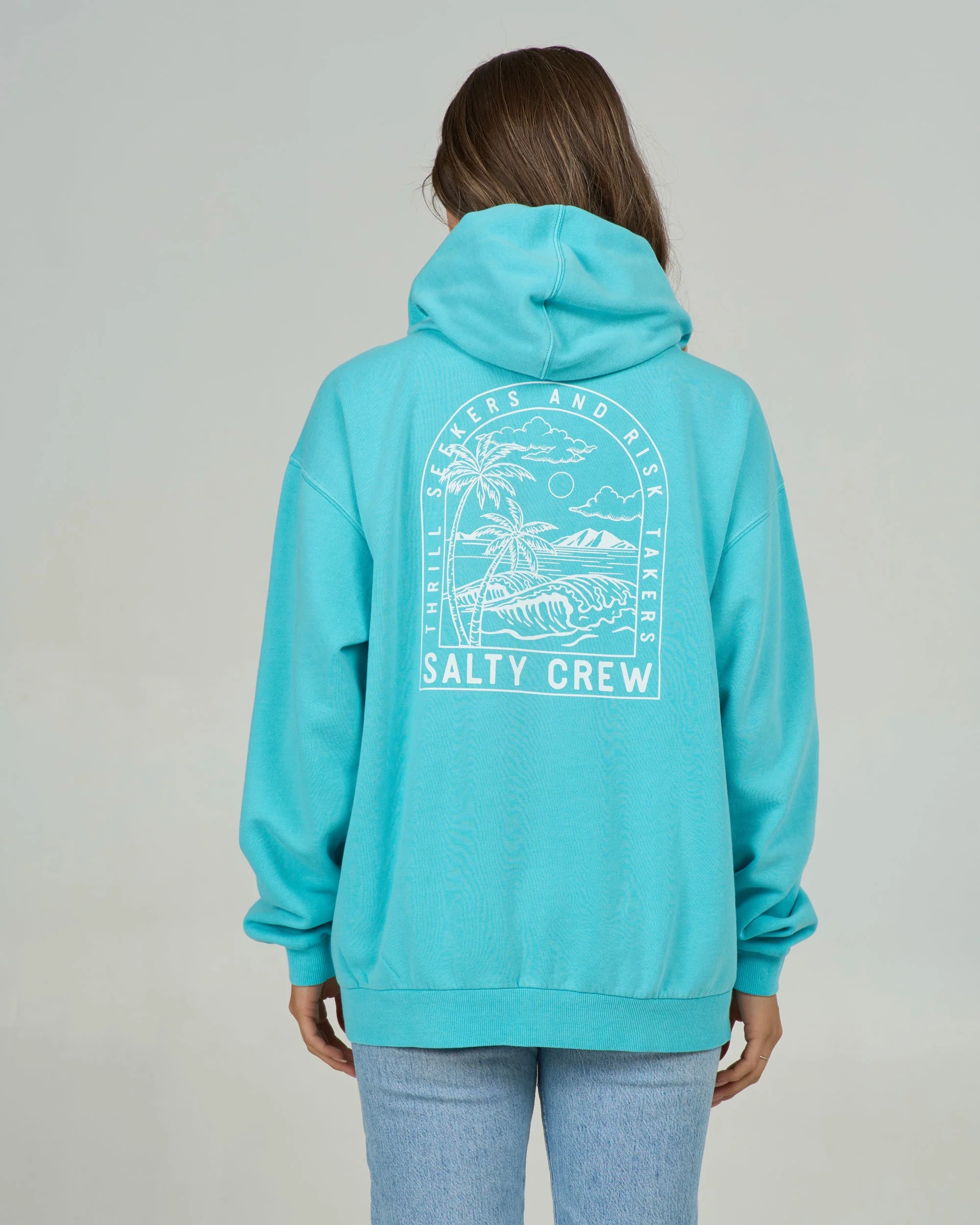 Archway Zip Hoody - Turquoise - Image 2