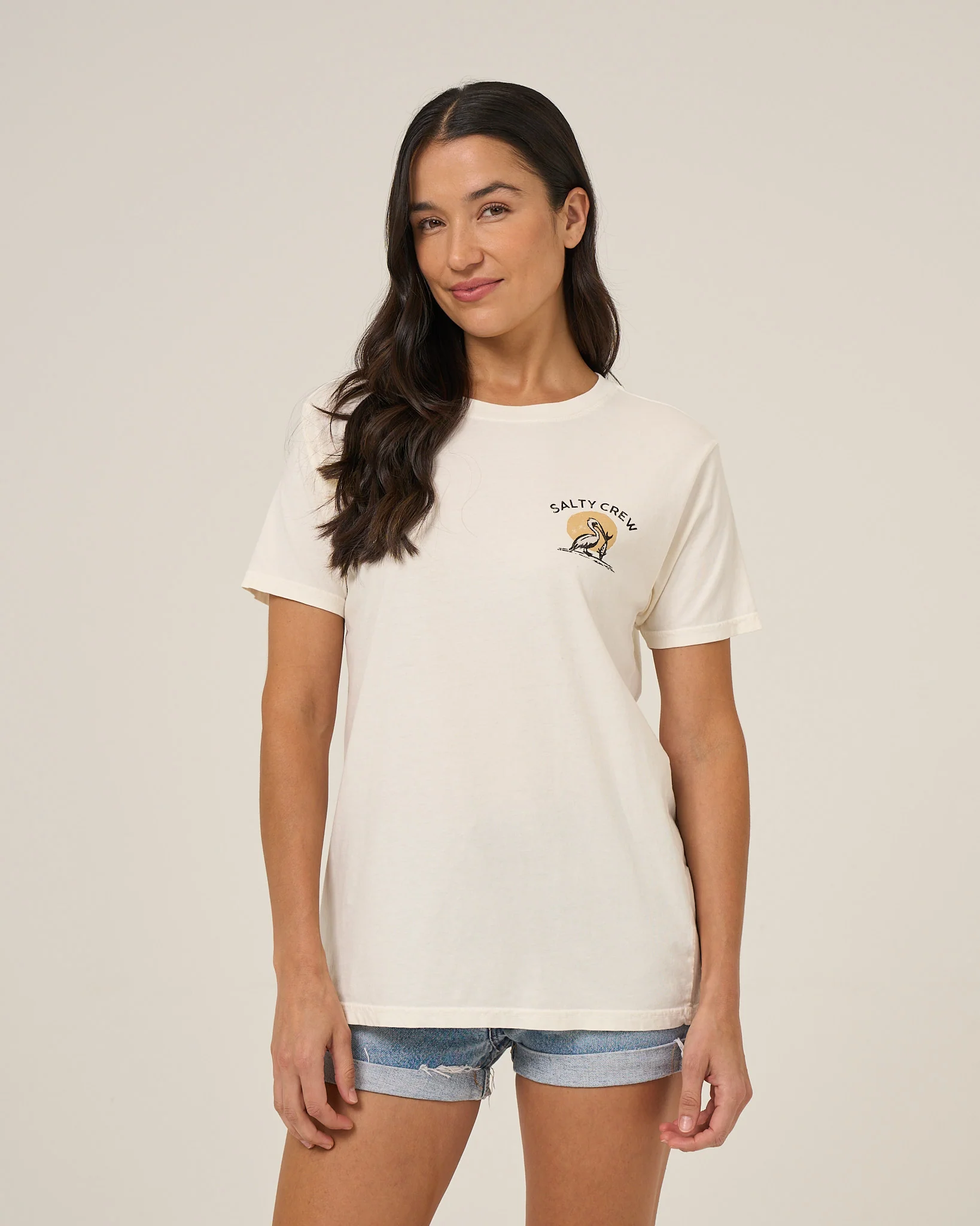 Beach Hut Bf Tee - Off White - Image 2