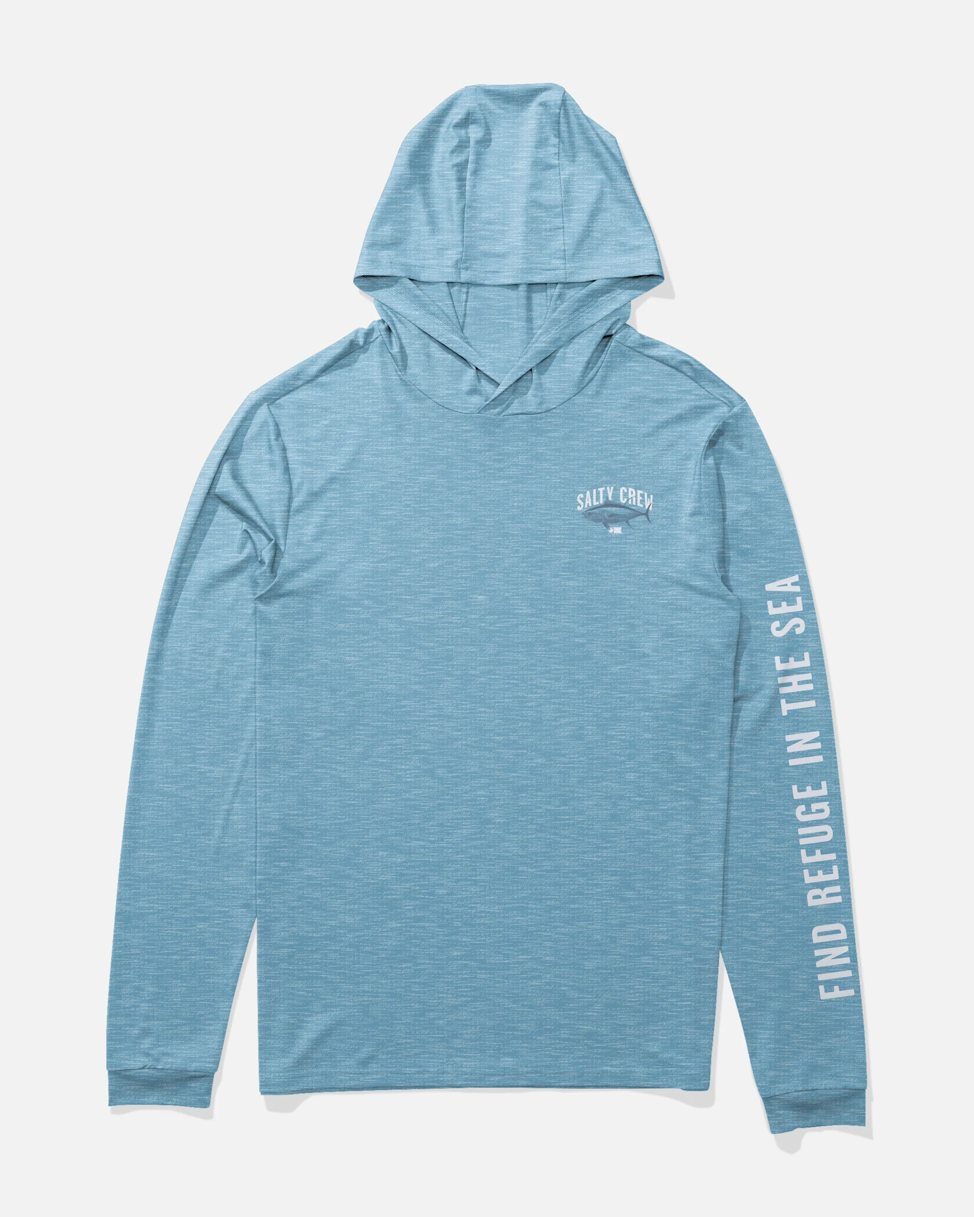 Bitmap Hood Sunshirt - Blue Heather - Image 2