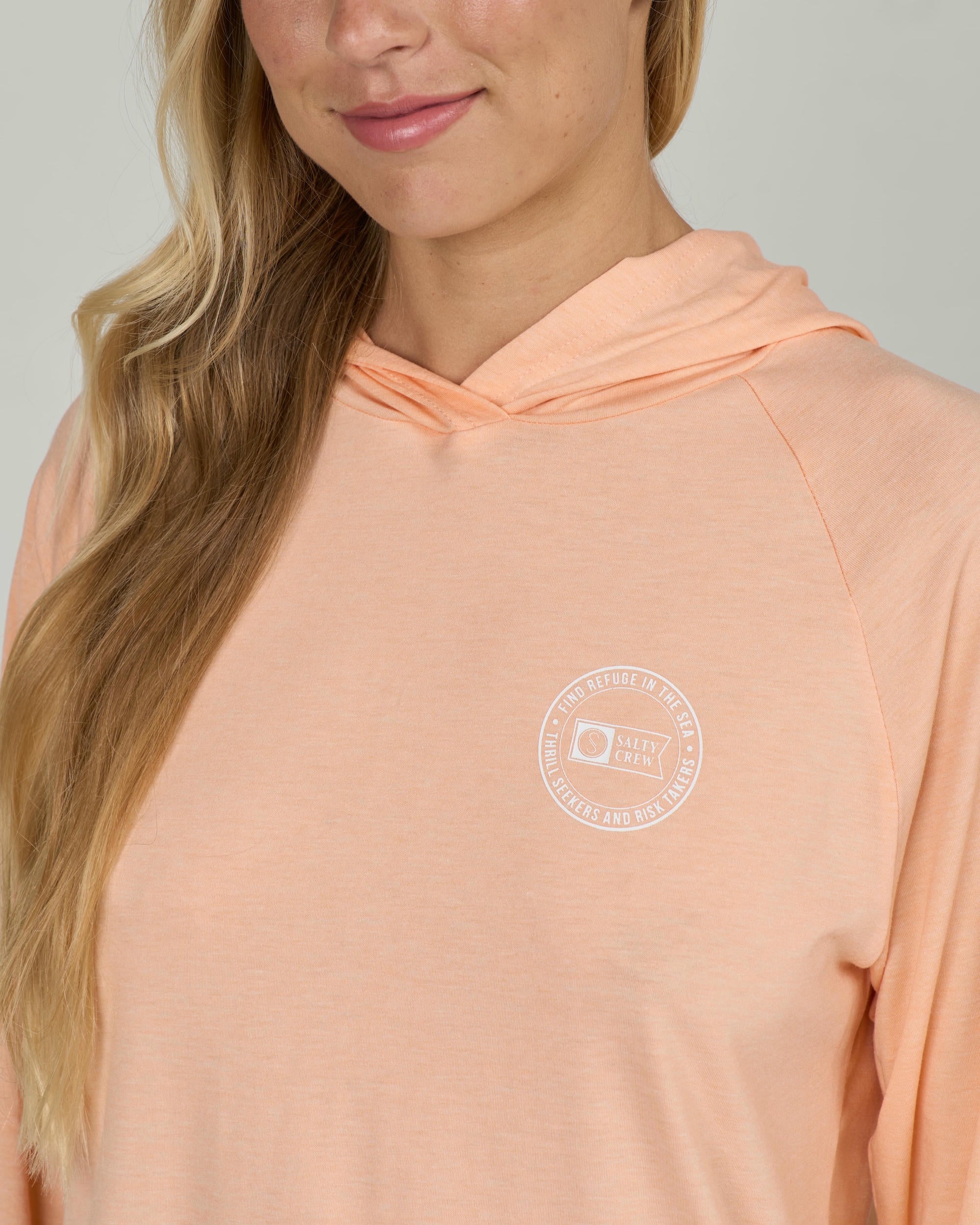 Circled Tech Hoody - Apricot - Image 4