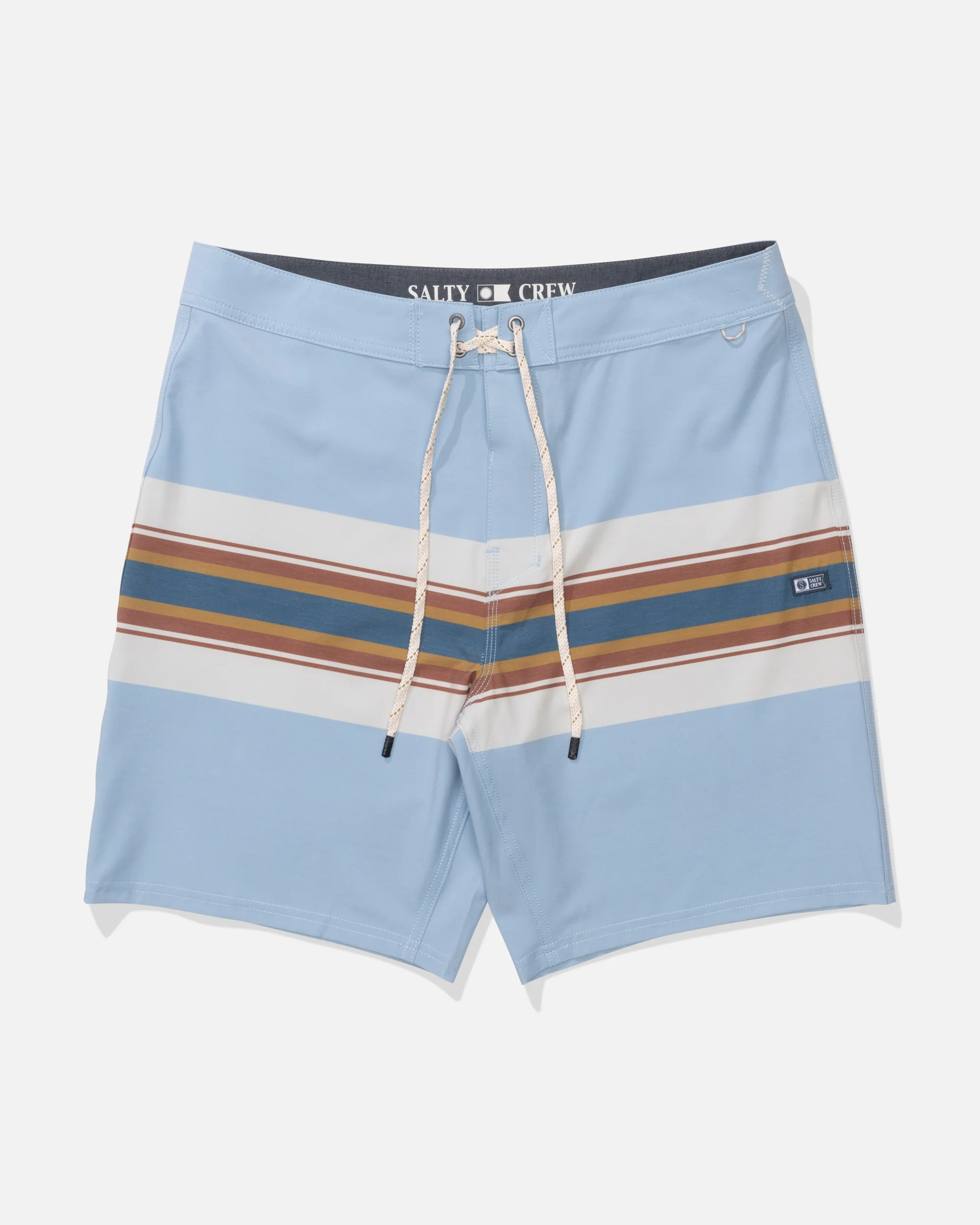 Crew Stripe Boardshort - Coast Blue