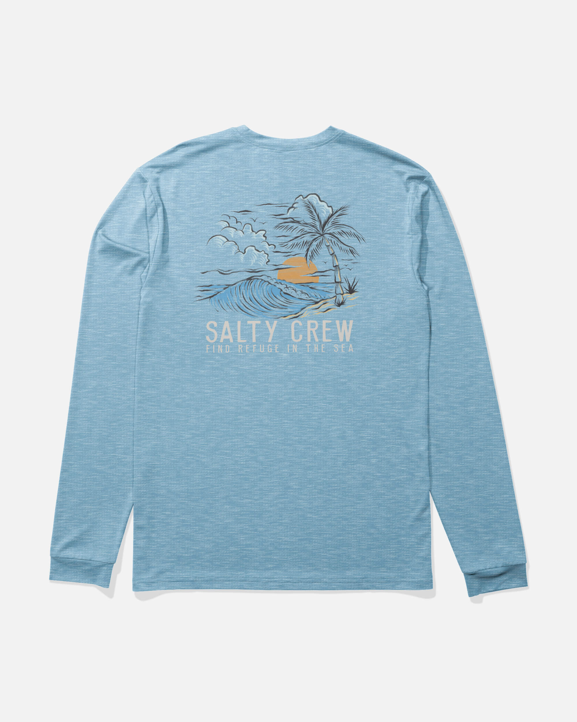 Day Off Ls Sunshirt - Blue Heather - Image 2