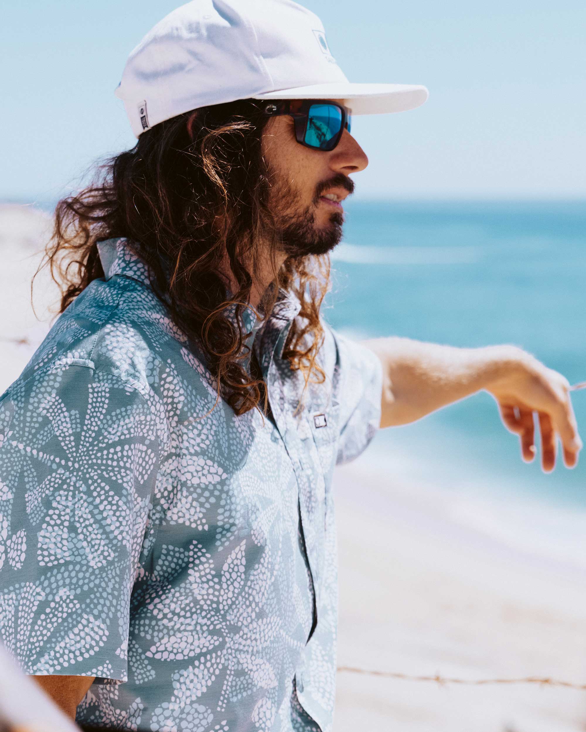 Drifter Uv Button Up - Atlantic Green - Image 2