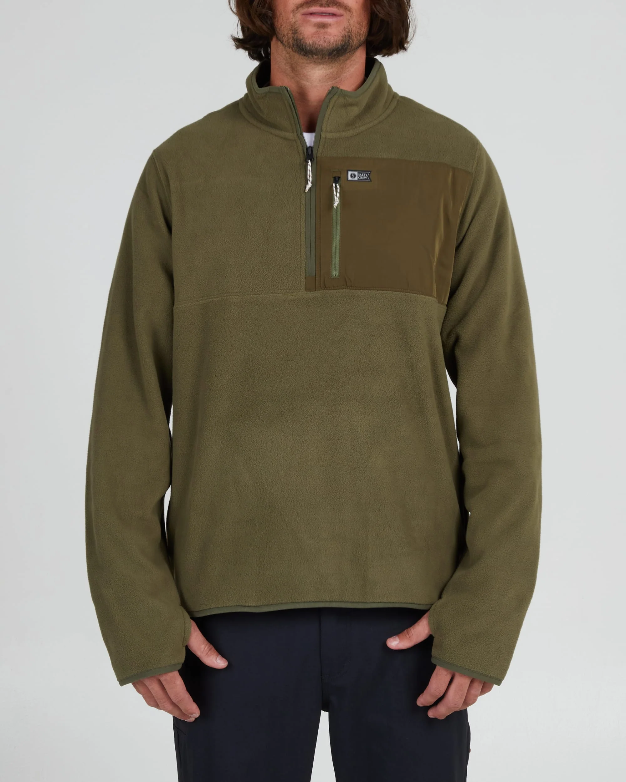 Ebbtide 1/2 Zip Polar Fleece - Olive