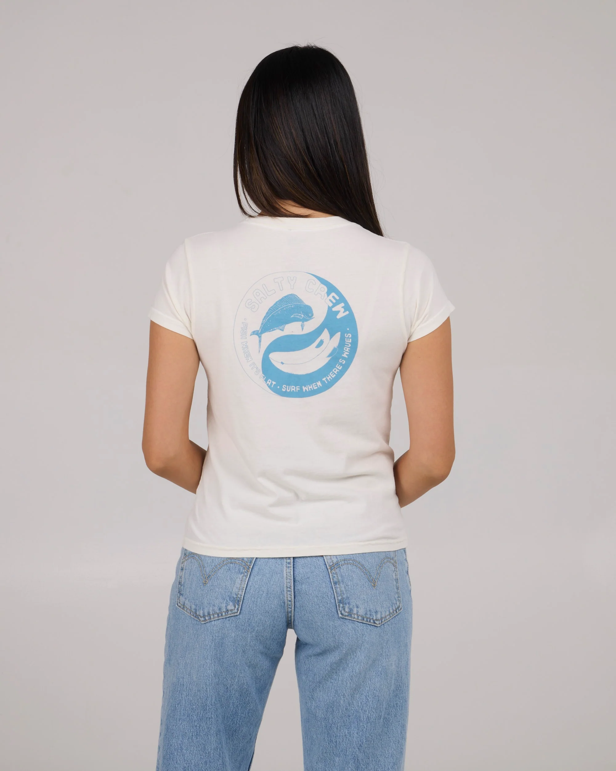 Fishin Yang Modern Tee - Off White - Image 3