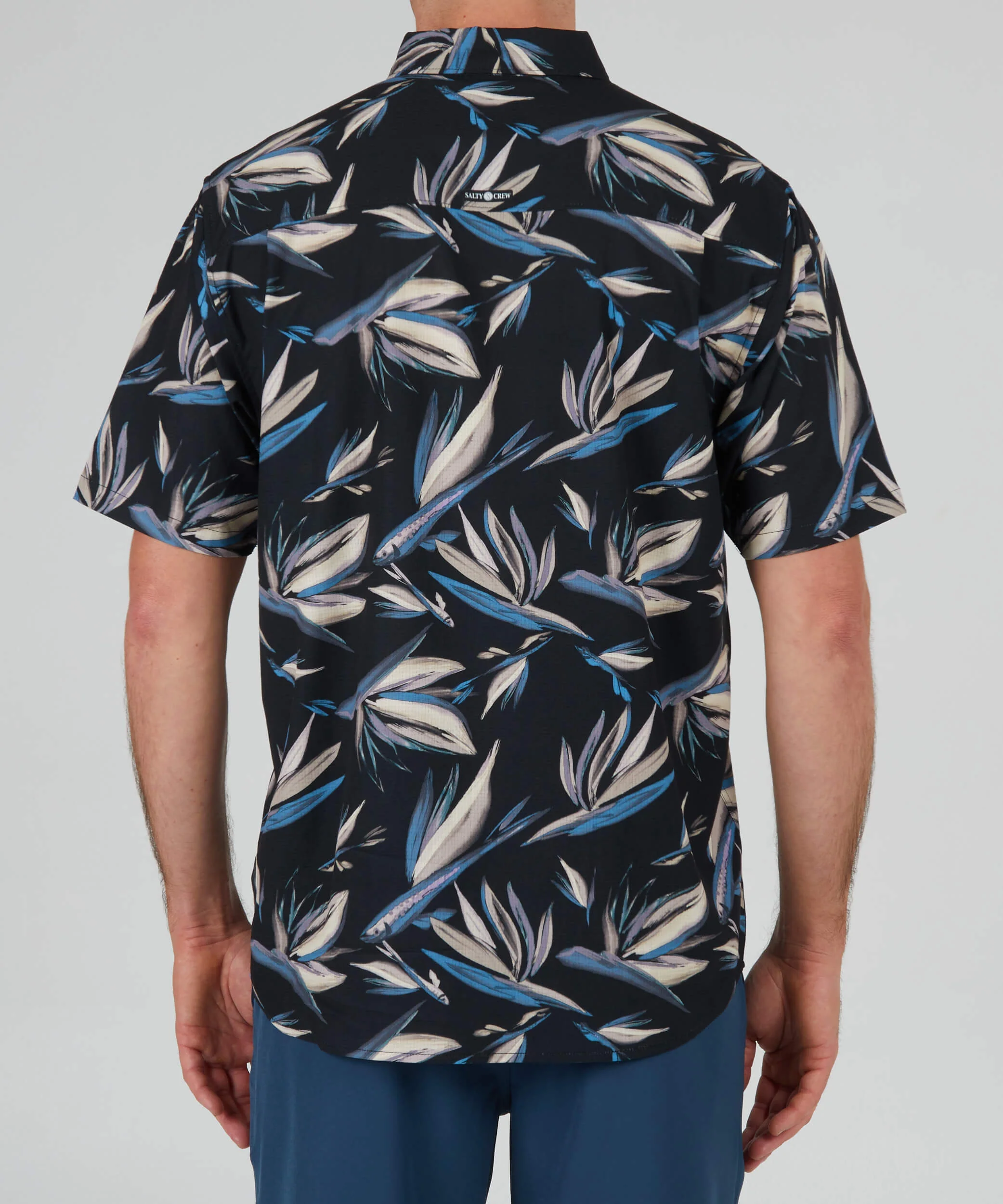 Floral Flyer Ss Tech Woven - Black - Image 2