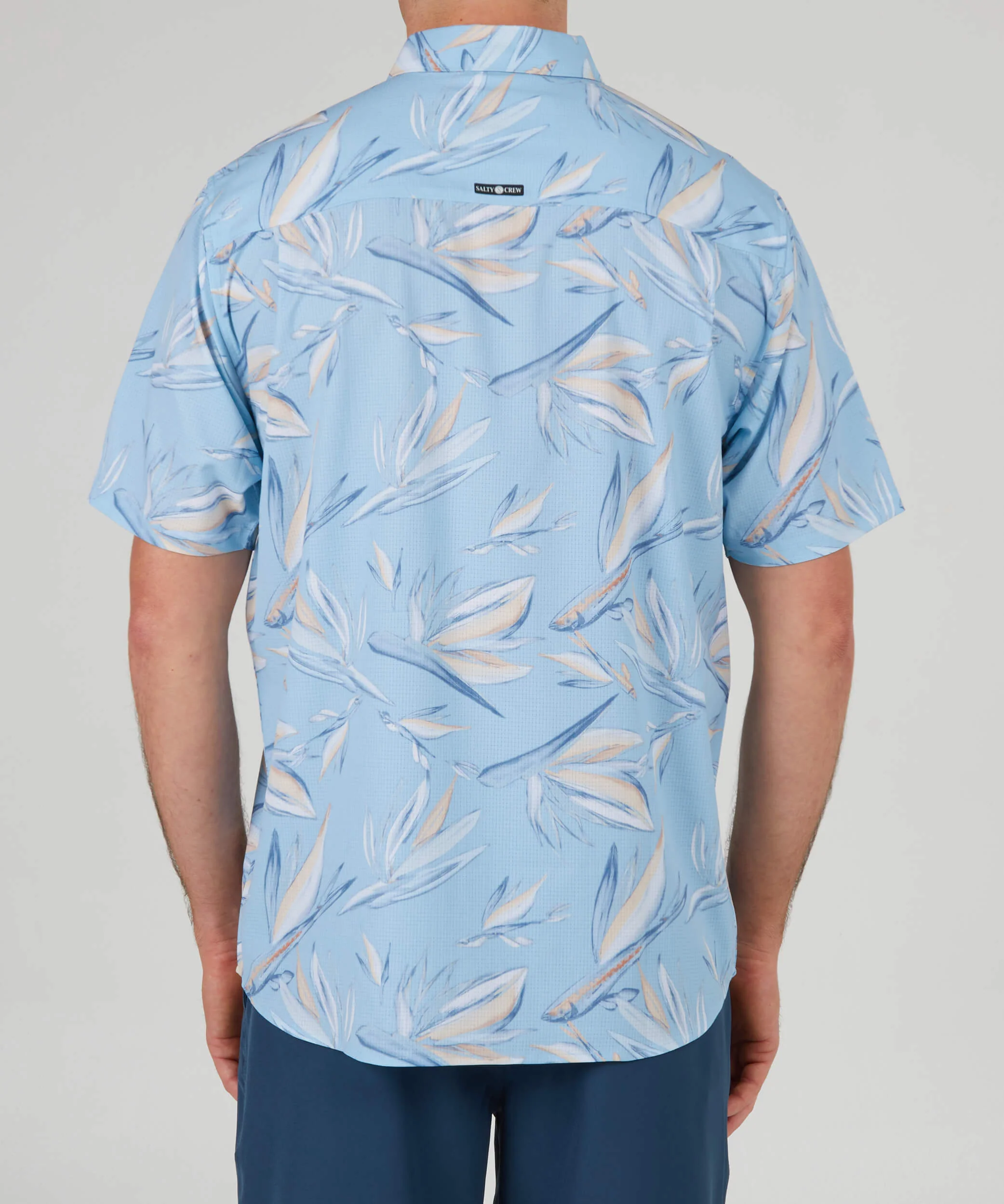 Floral Flyer Ss Tech Woven - Light Blue - Image 2