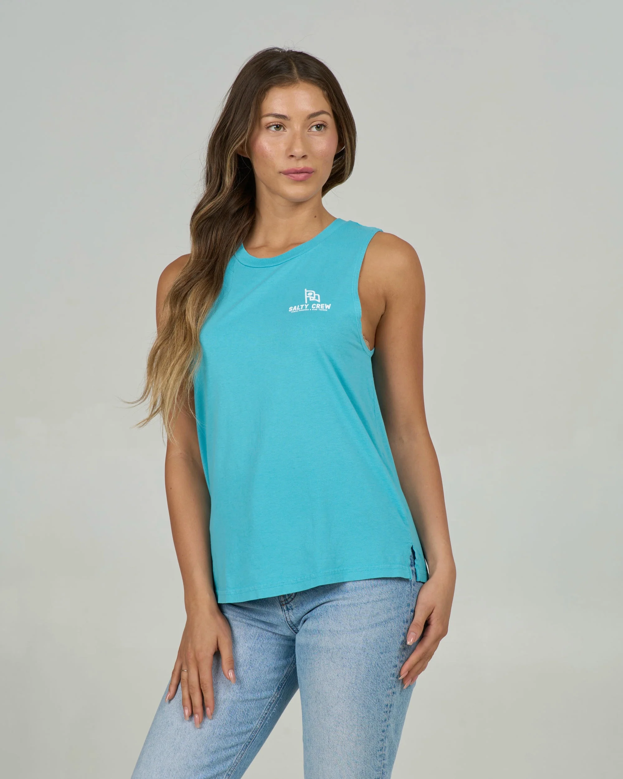 Flying High Muscle Tank - Turquoise - Image 3