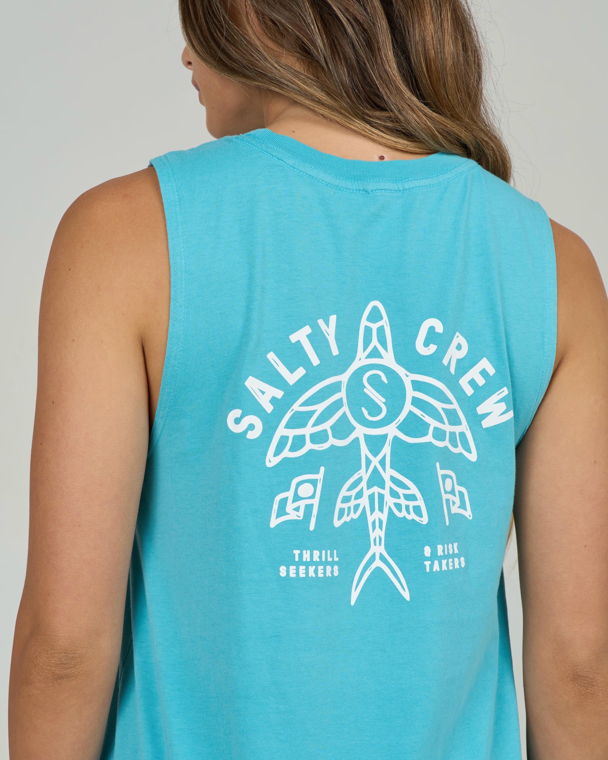 Flying High Muscle Tank - Turquoise - Image 5