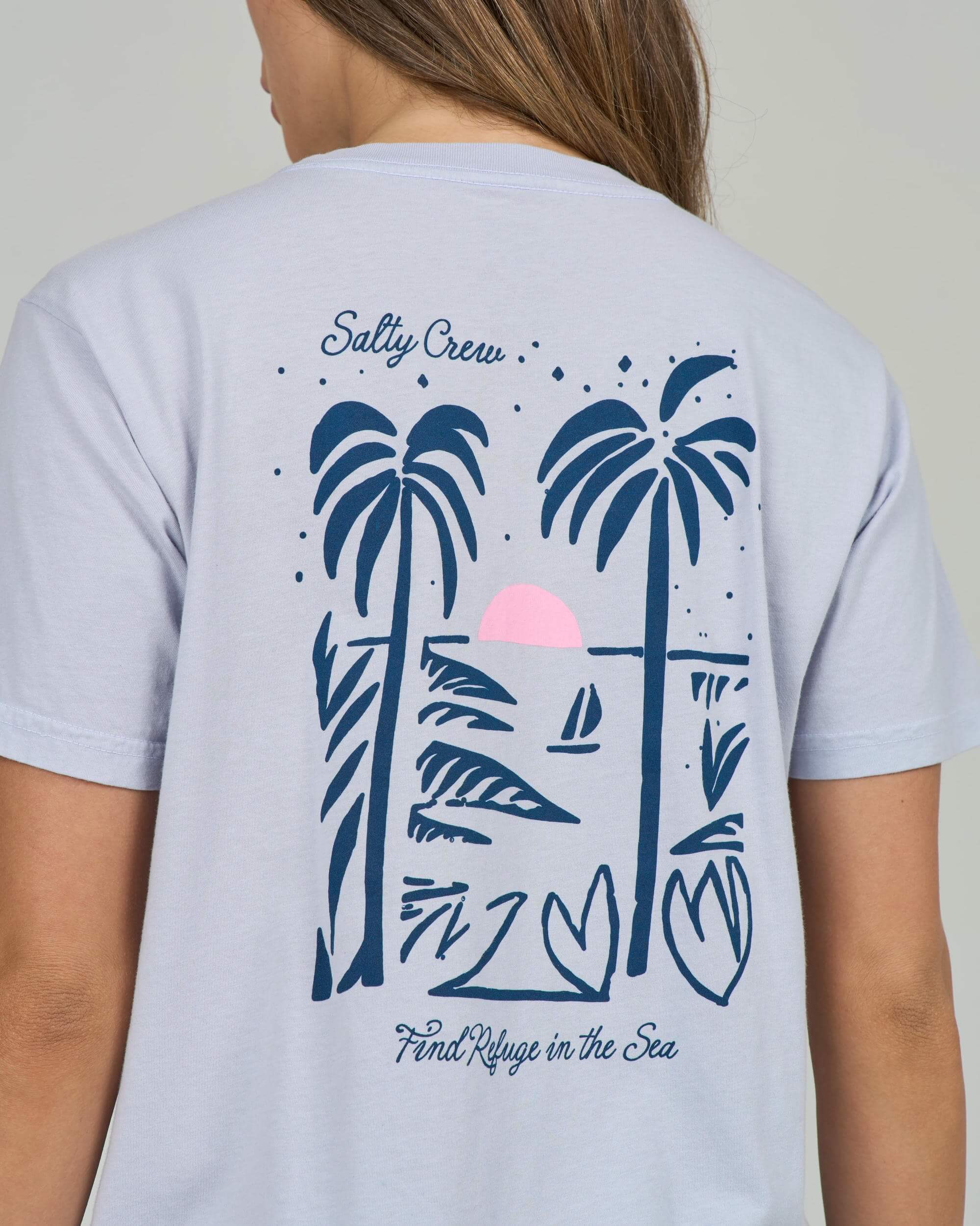 Geo Palm B.f. Tee - Fog - Image 4