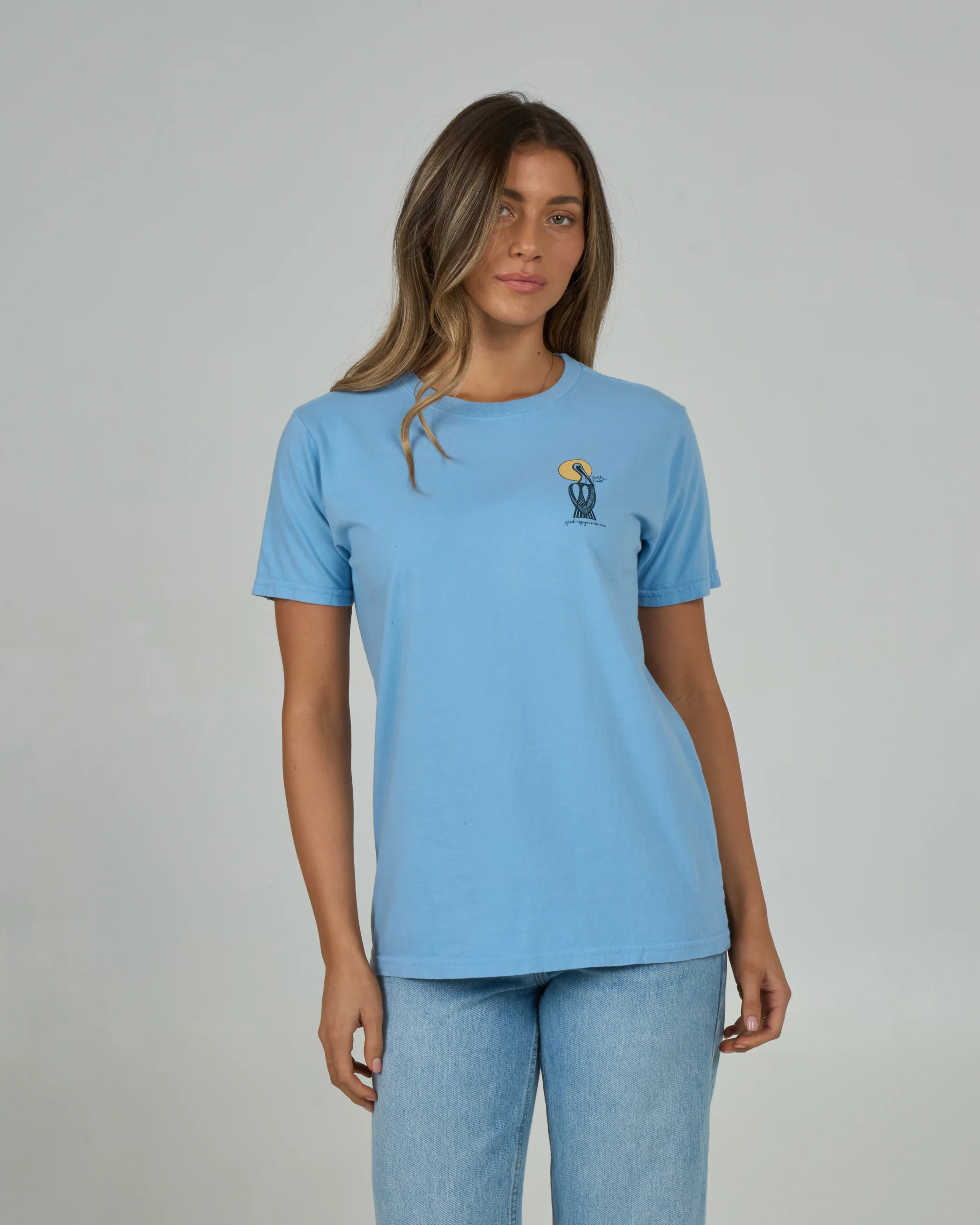 Geo Pelican B.f Tee - Marine Blue