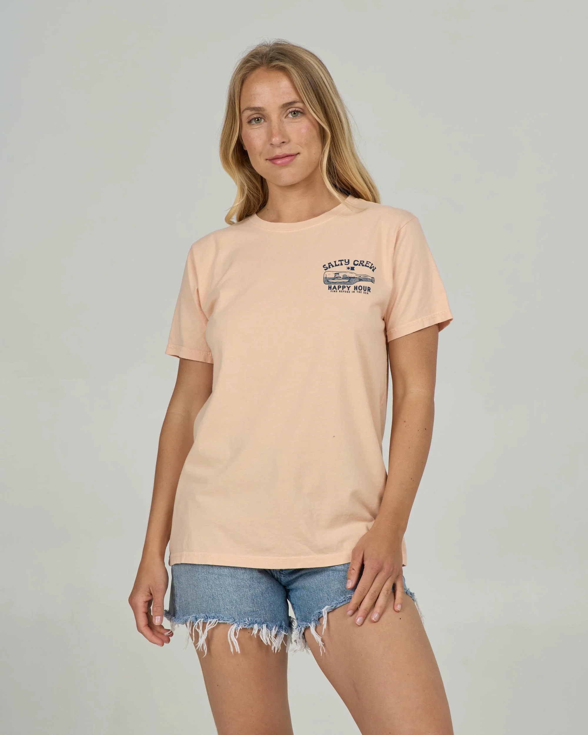 Happy Hour B.f. Tee - Apricot - Image 3