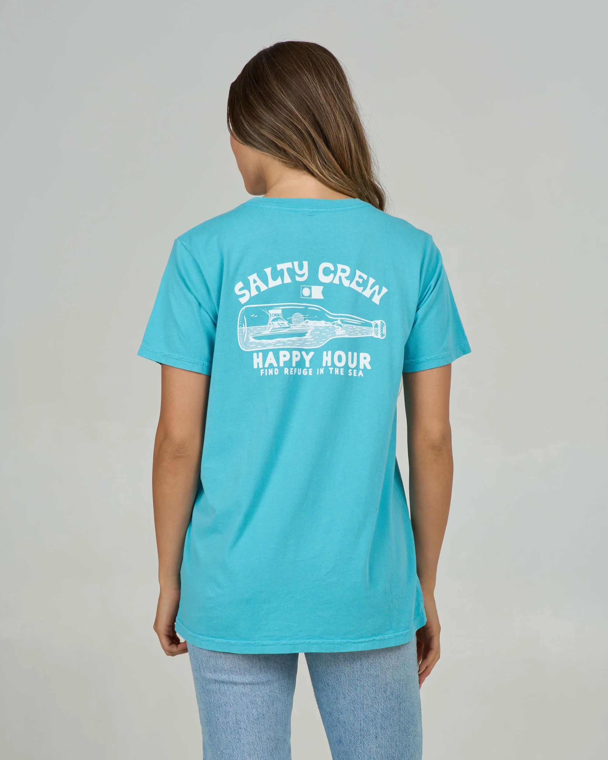 Happy Hour B.f. Tee - Turquoise - Image 2