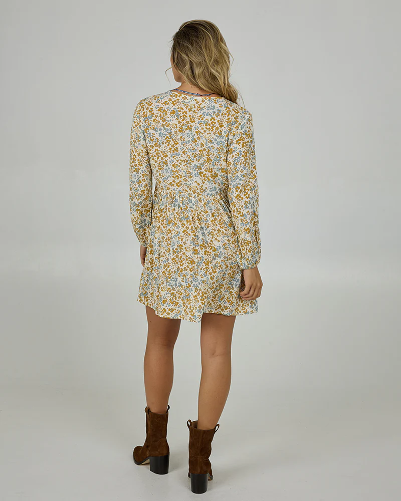Hidden Ditsy Ls Dress - Honey - Image 2