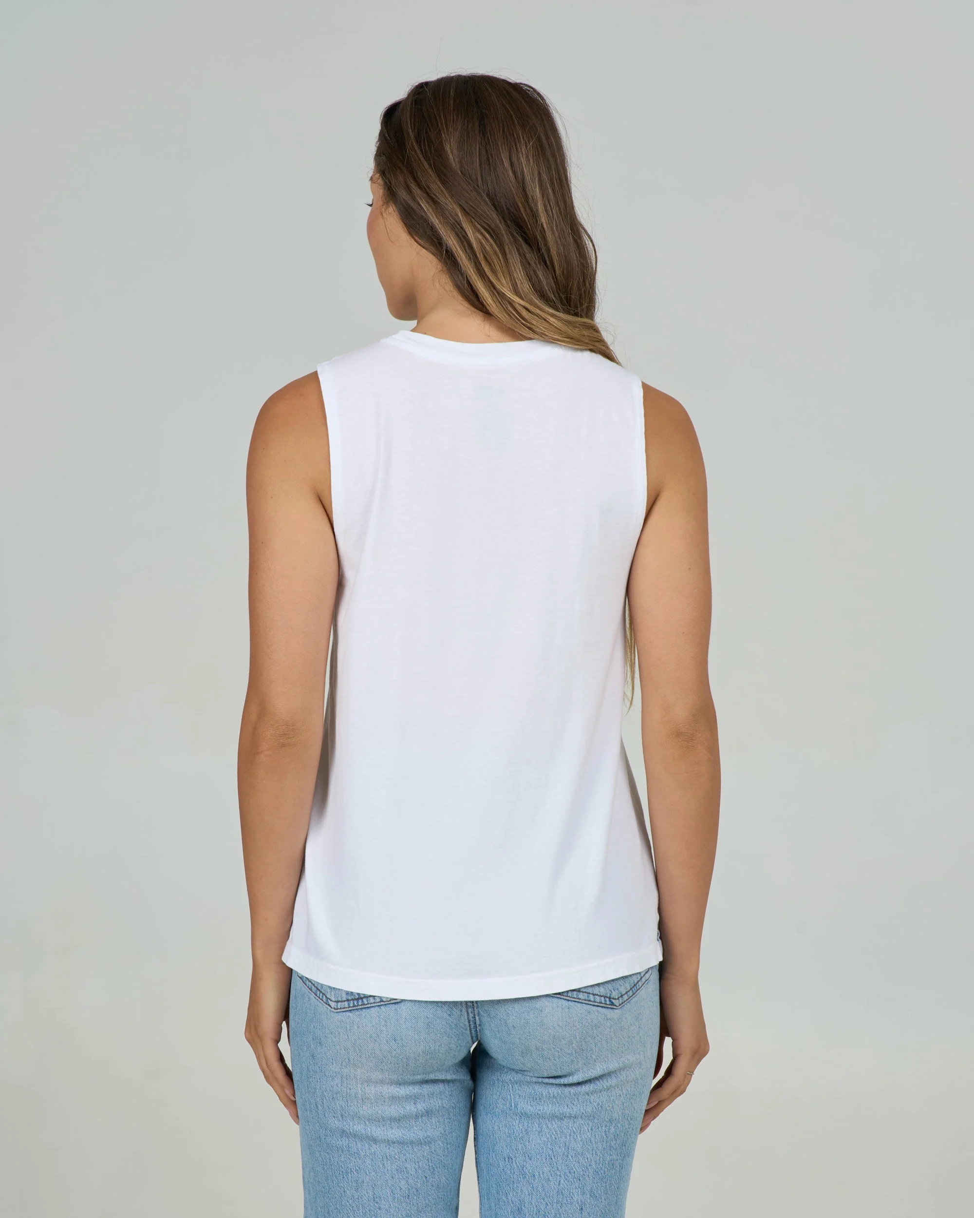 Keyhole Muscle Tank - White - Image 2