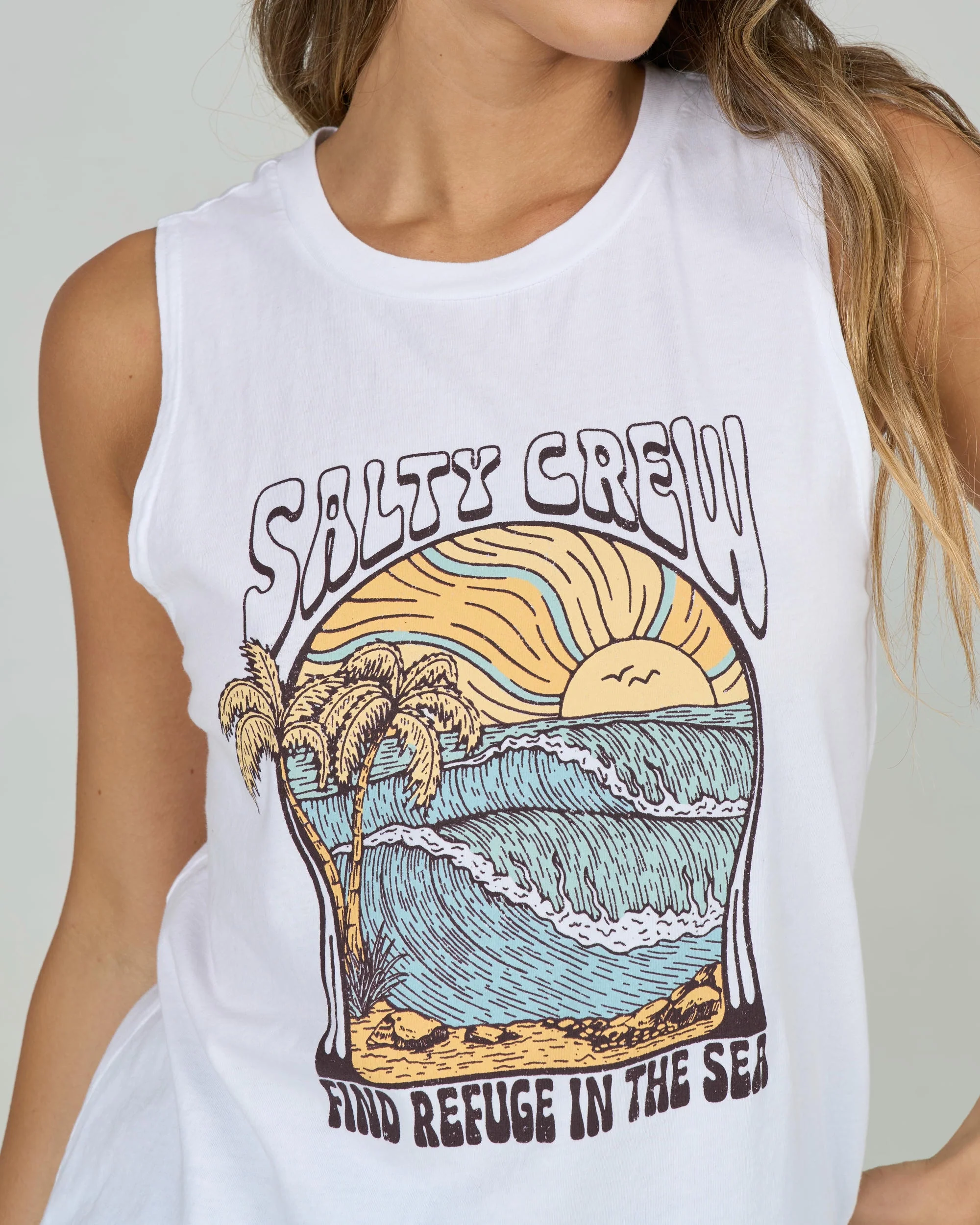 Keyhole Muscle Tank - White - Image 5