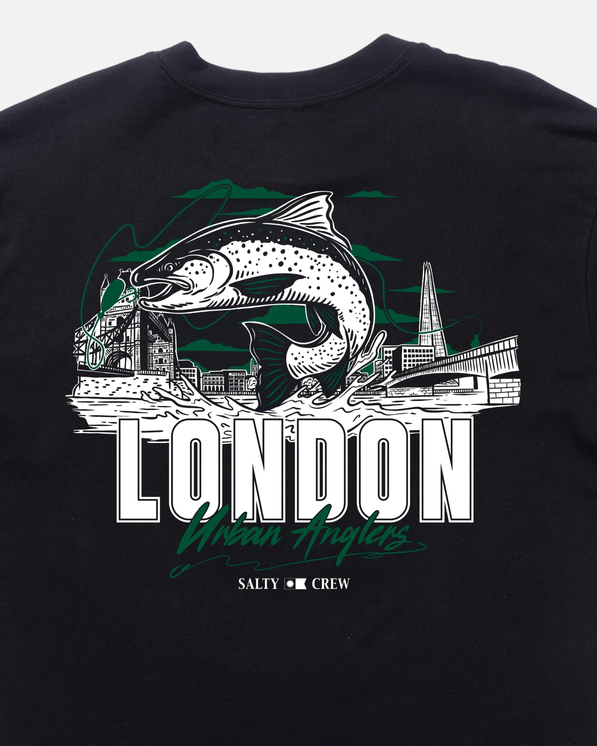 London Urban Angler Ss Tee - Black - Image 2