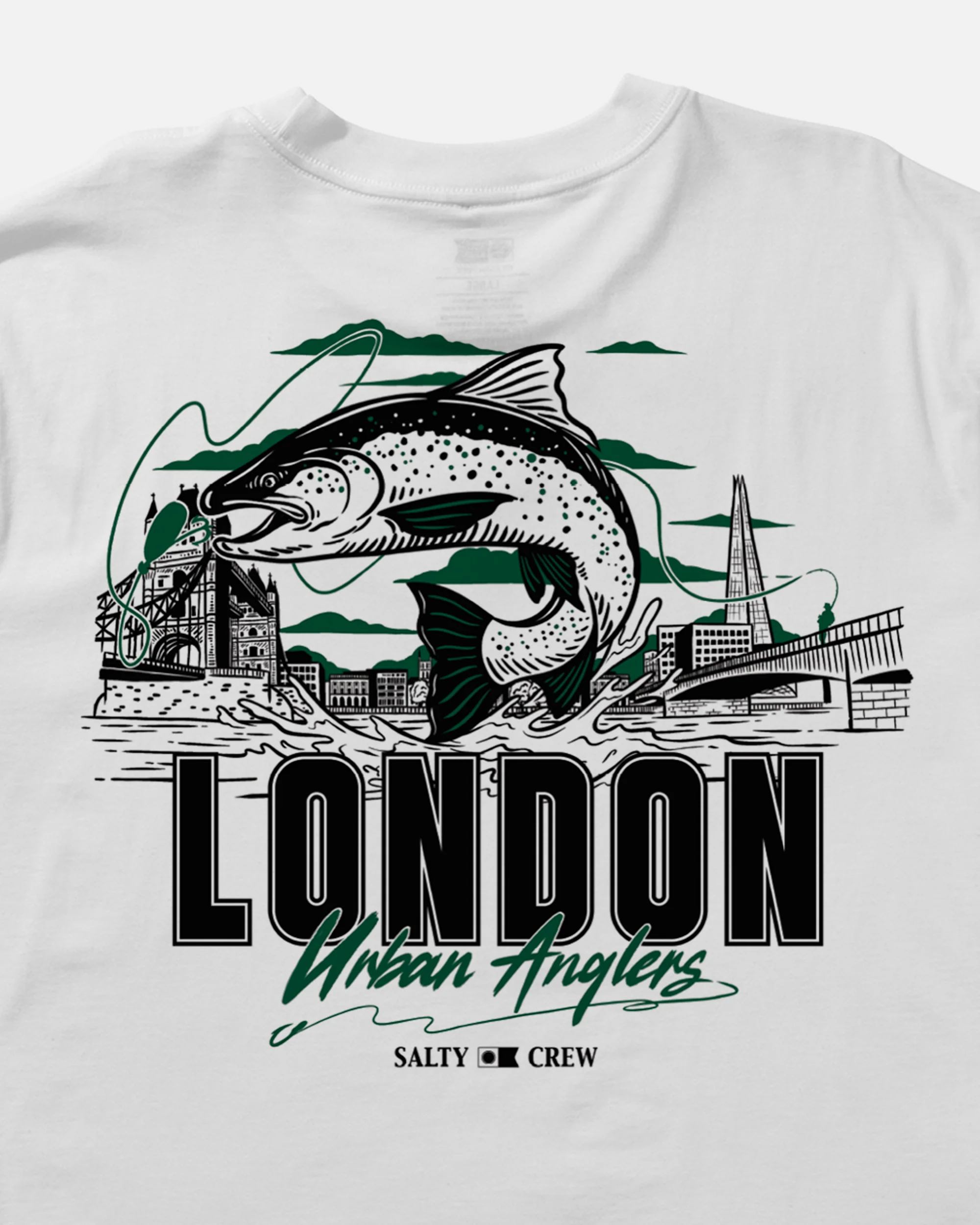 London Urban Angler Ss Tee - White - Image 2