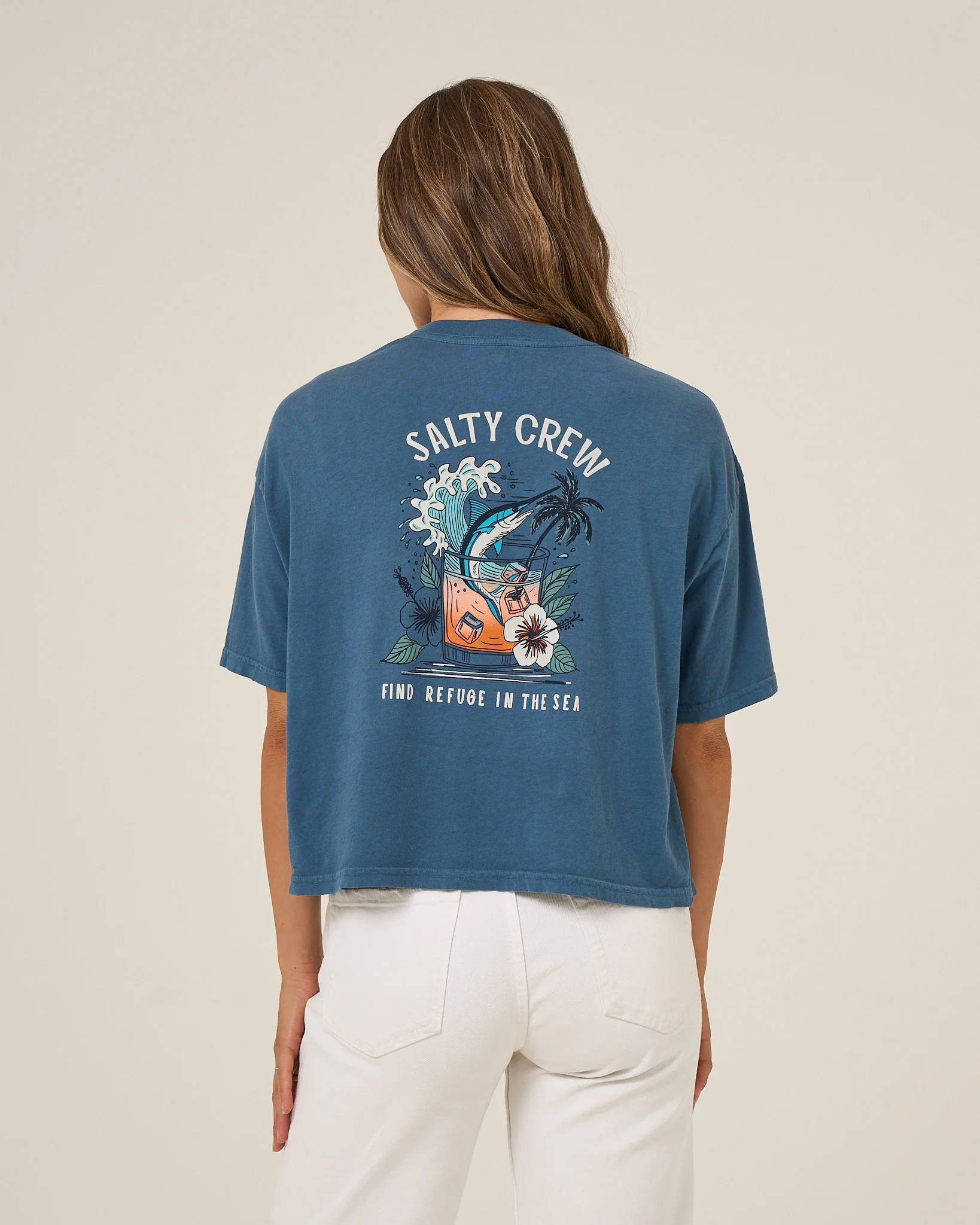Mai Tai Tails Skimmer - Midnight Navy