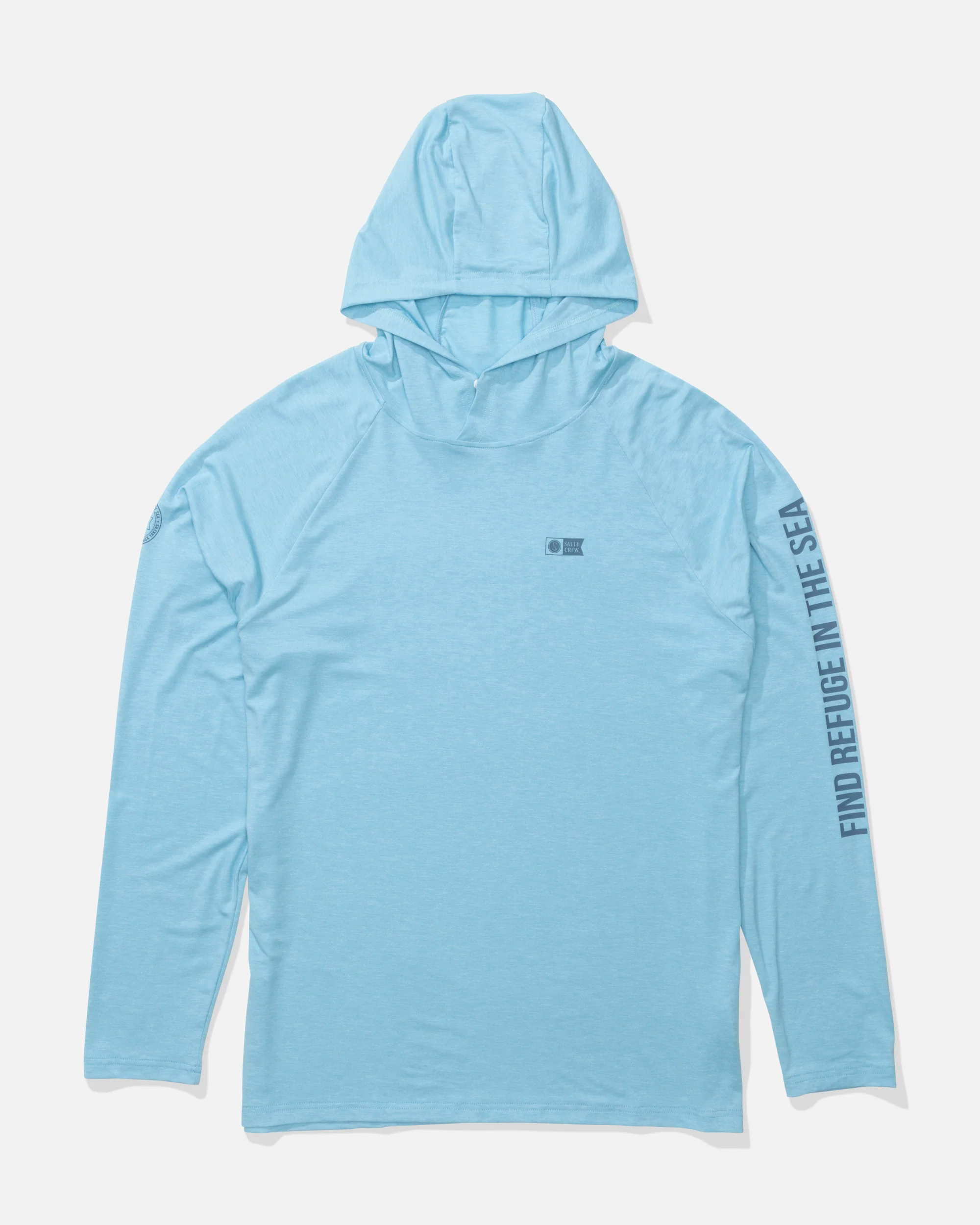 Mariner Hood Tech Tee - Air Blue