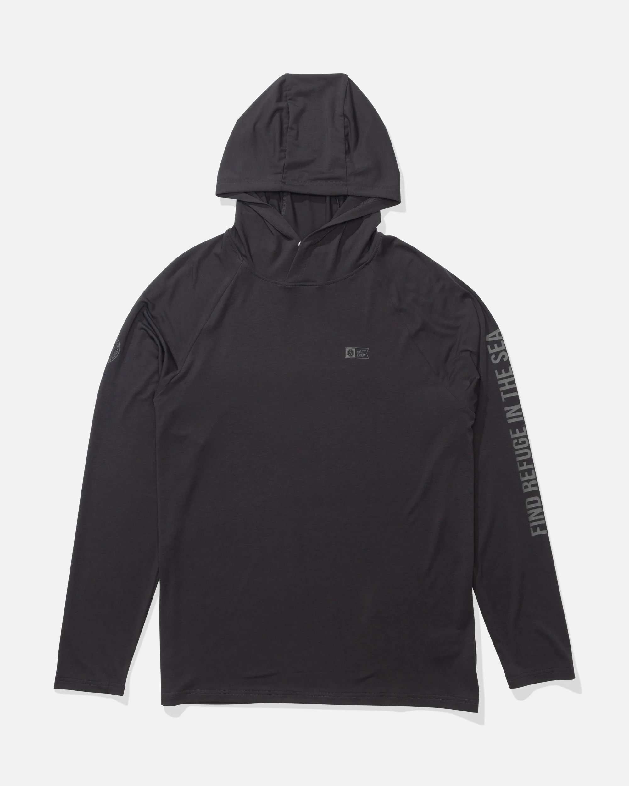 Mariner Hood Tech Tee - Charcoal
