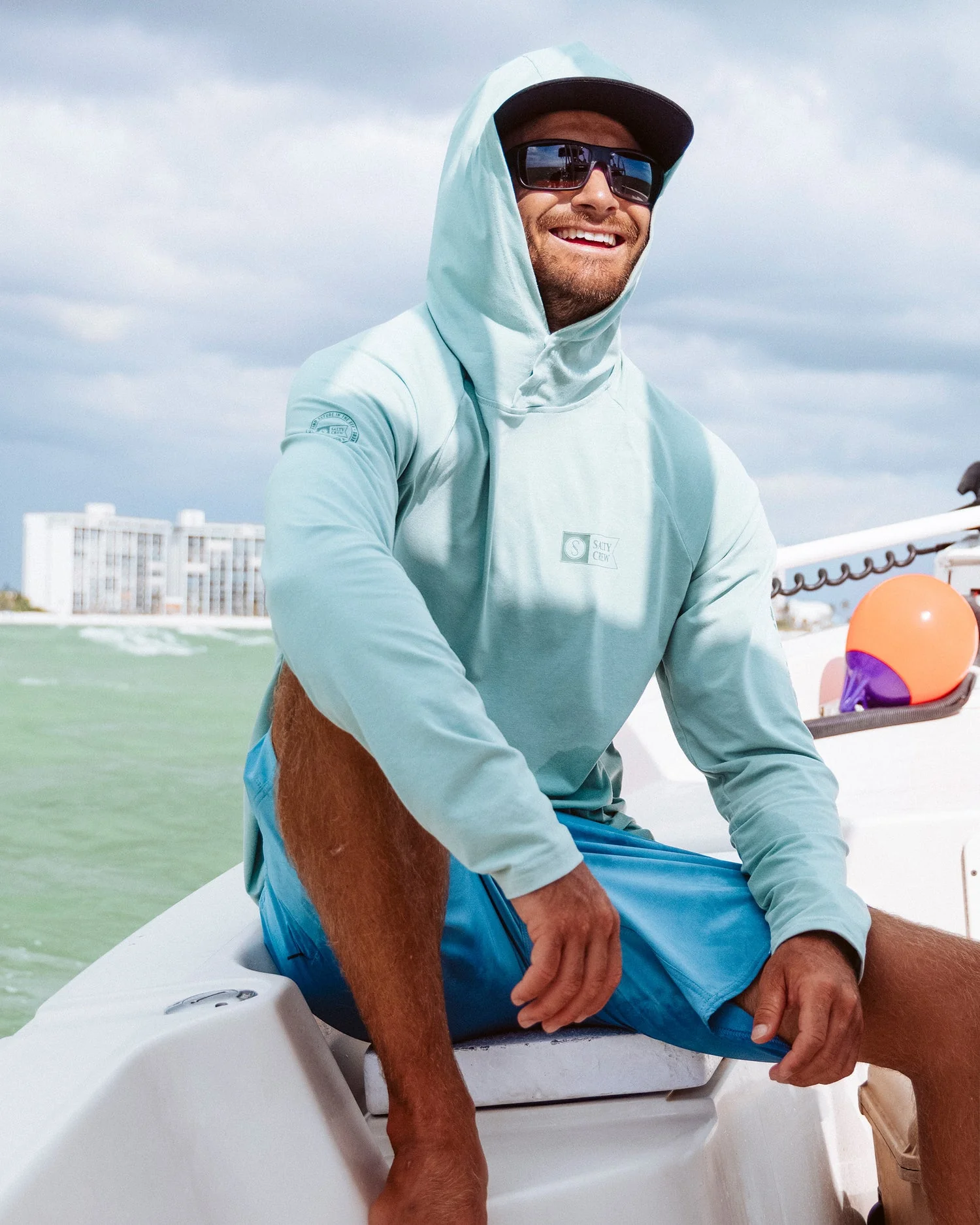 Mariner Hood Tech Tee - Marine - Image 3