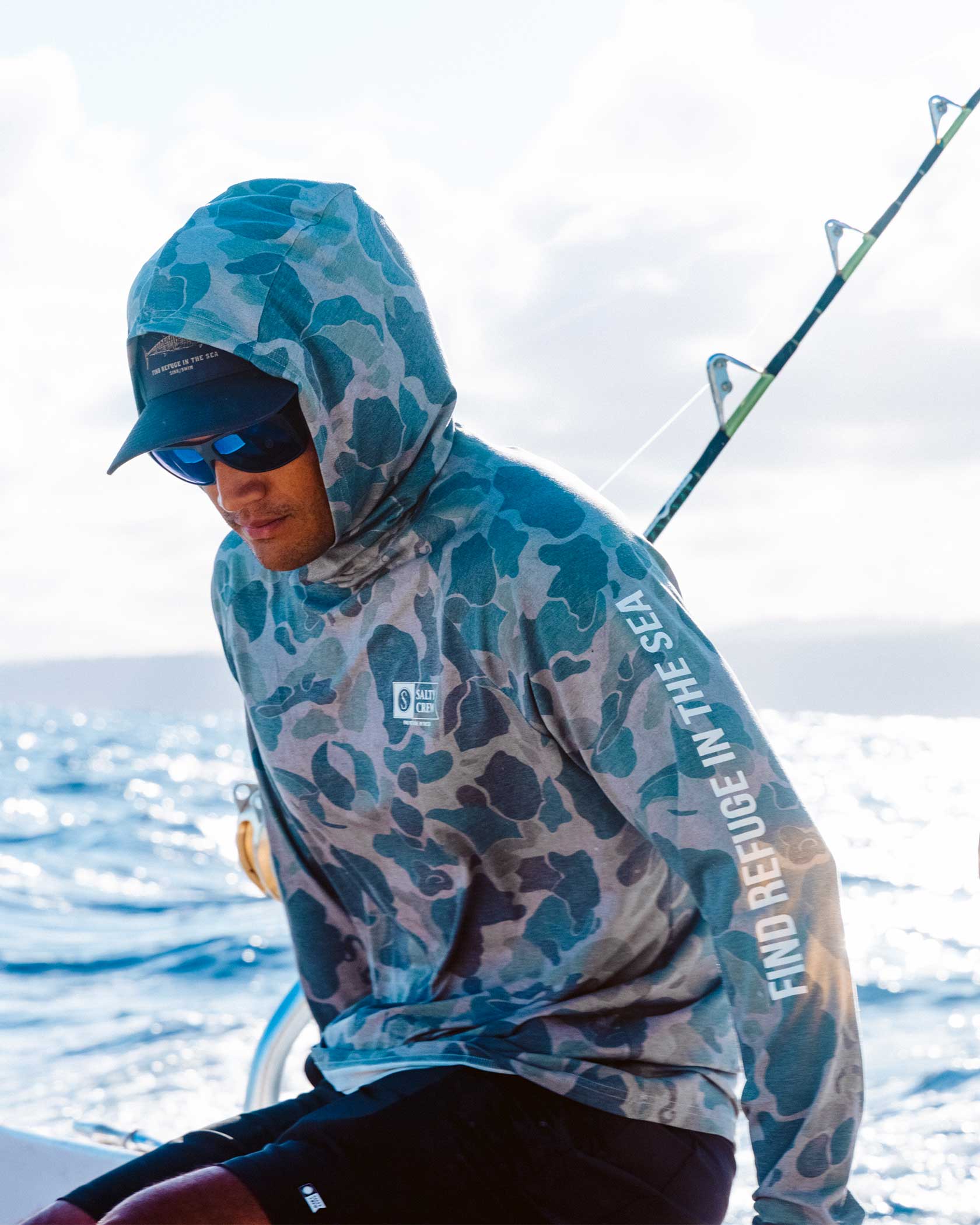 Mariner Hood Tech Tee - Sand Camo - Image 3