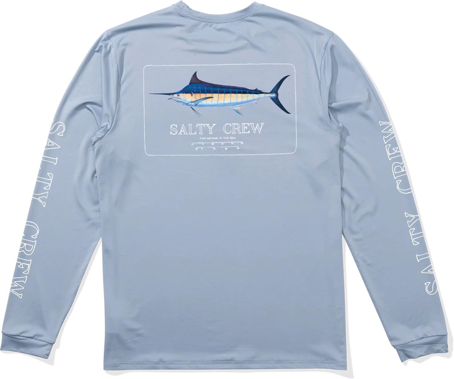 Marlin Mount Ls Tech Tee - Blue Fog