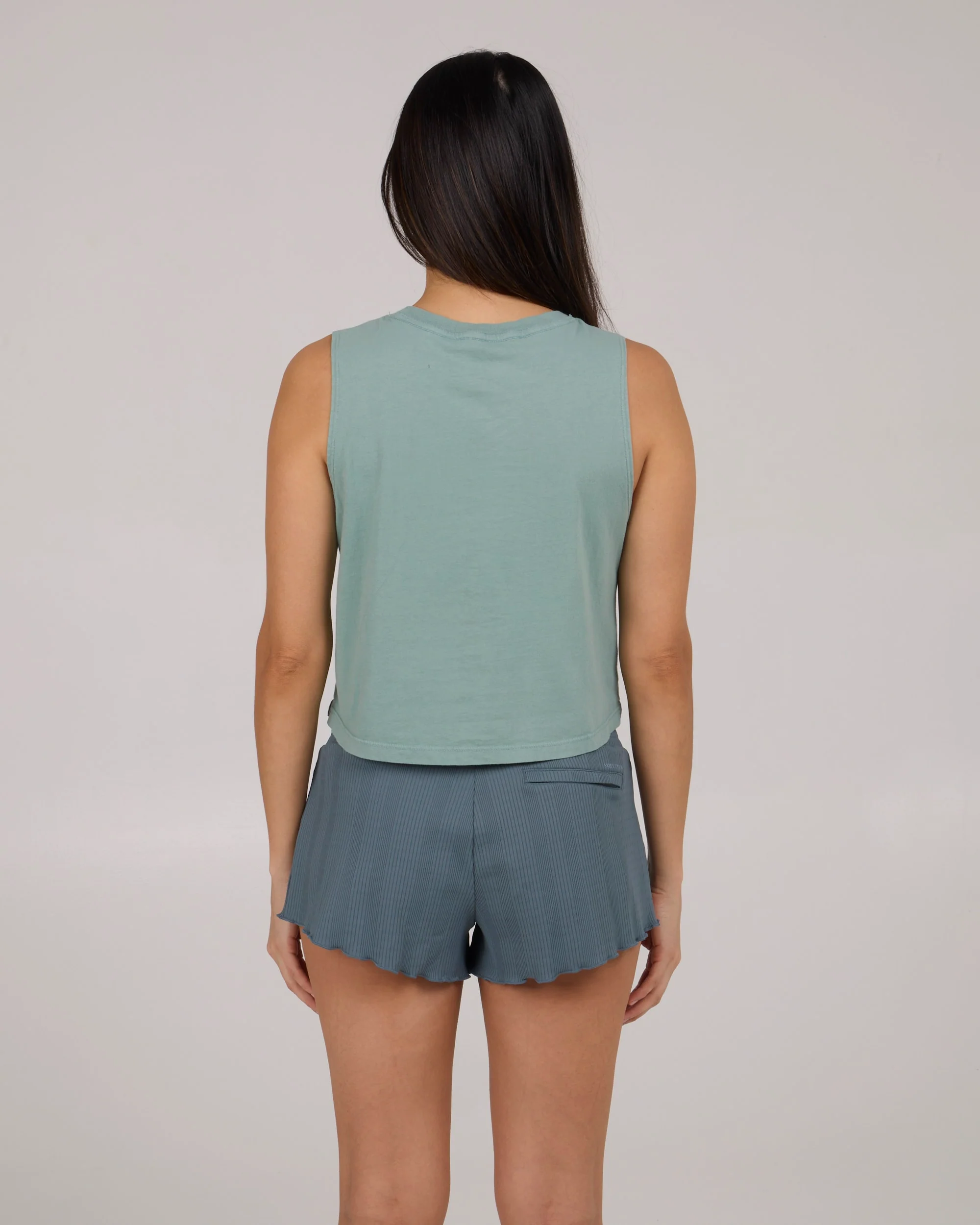 Night Bite Cropped Tank - Sage - Image 3