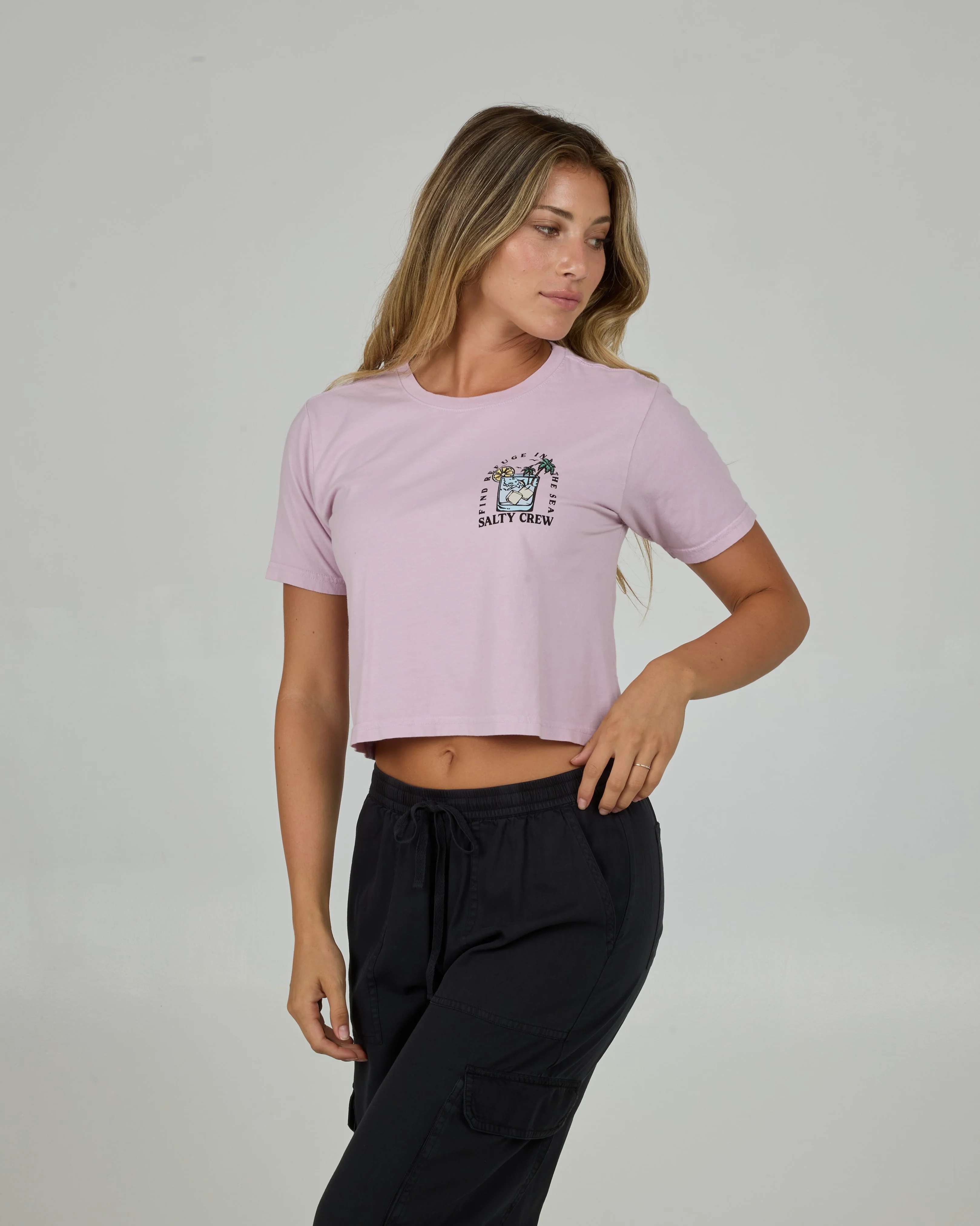 Ocean Spray Crop Tee - Pale Orchid - Image 6