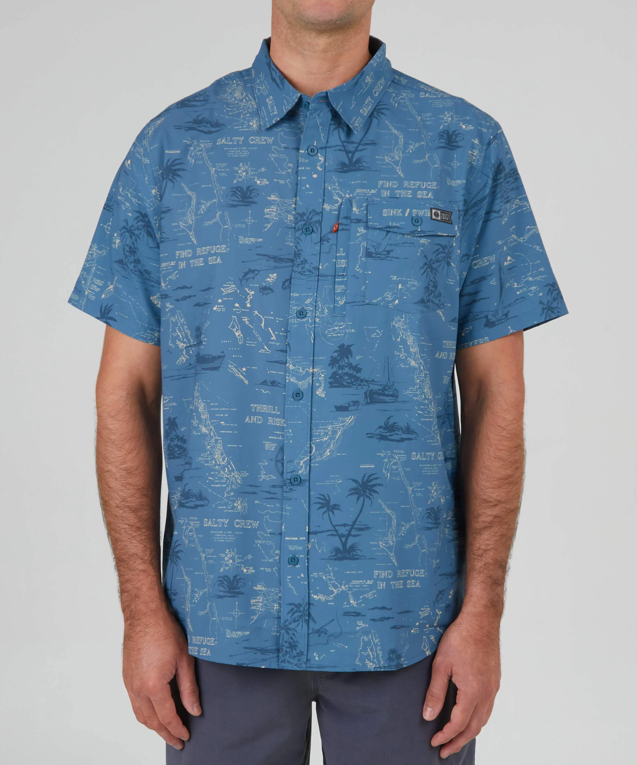 Seafarer S/S Tech Woven - Slate - Image 2