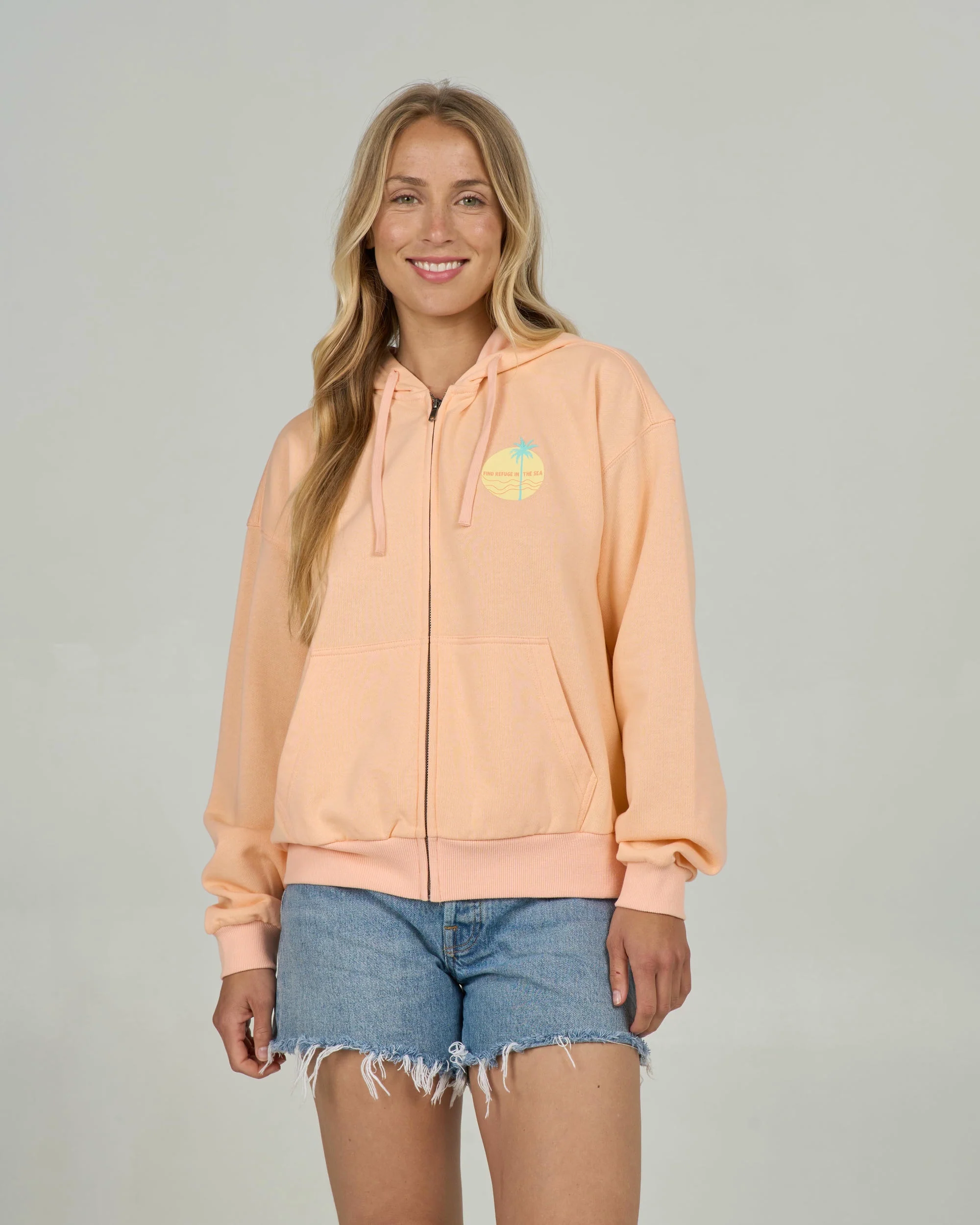 Simplicity Zip Hoody - Apricot - Image 3