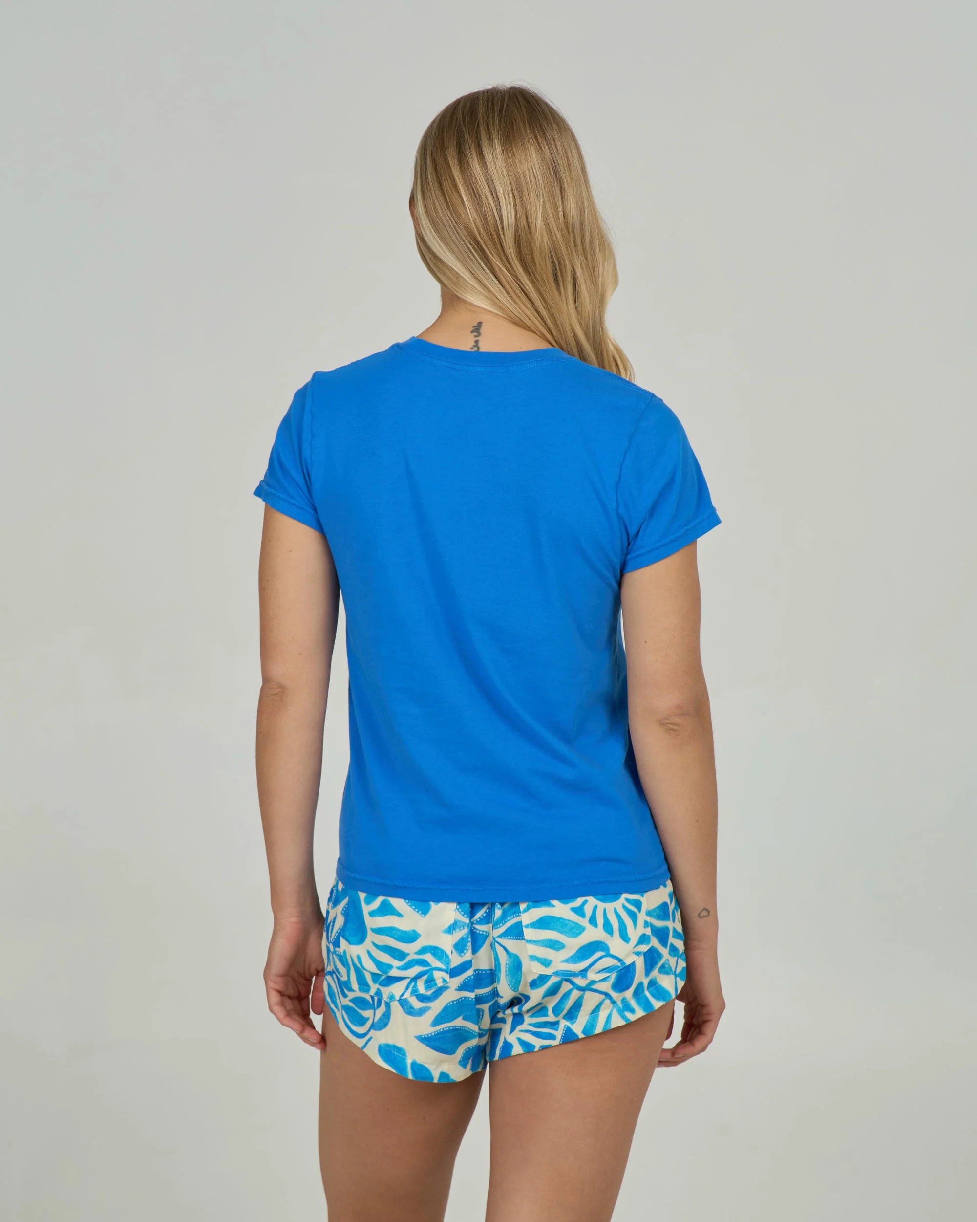 Stamped Modern Tee - Bold Blue - Image 2