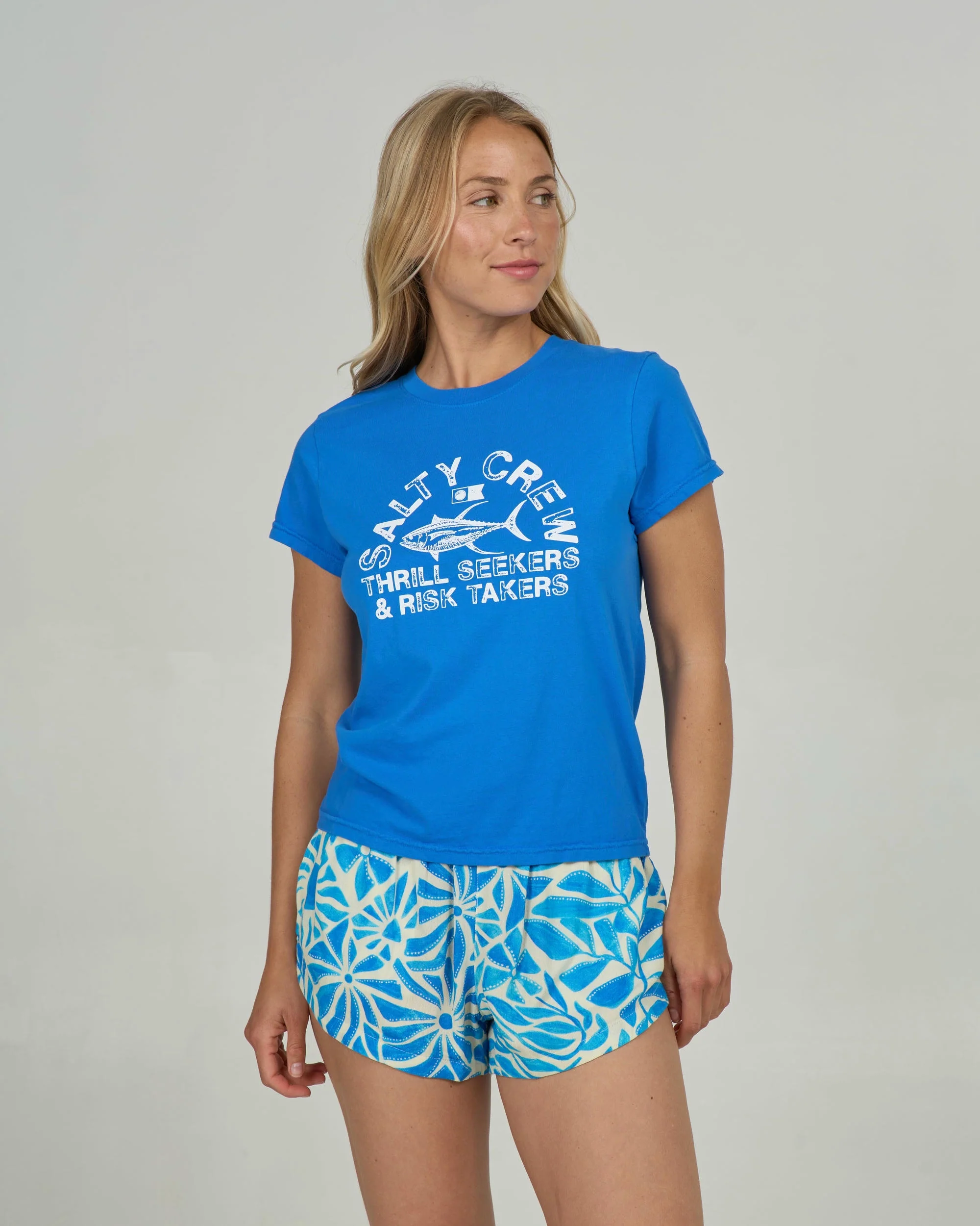 Stamped Modern Tee - Bold Blue - Image 3