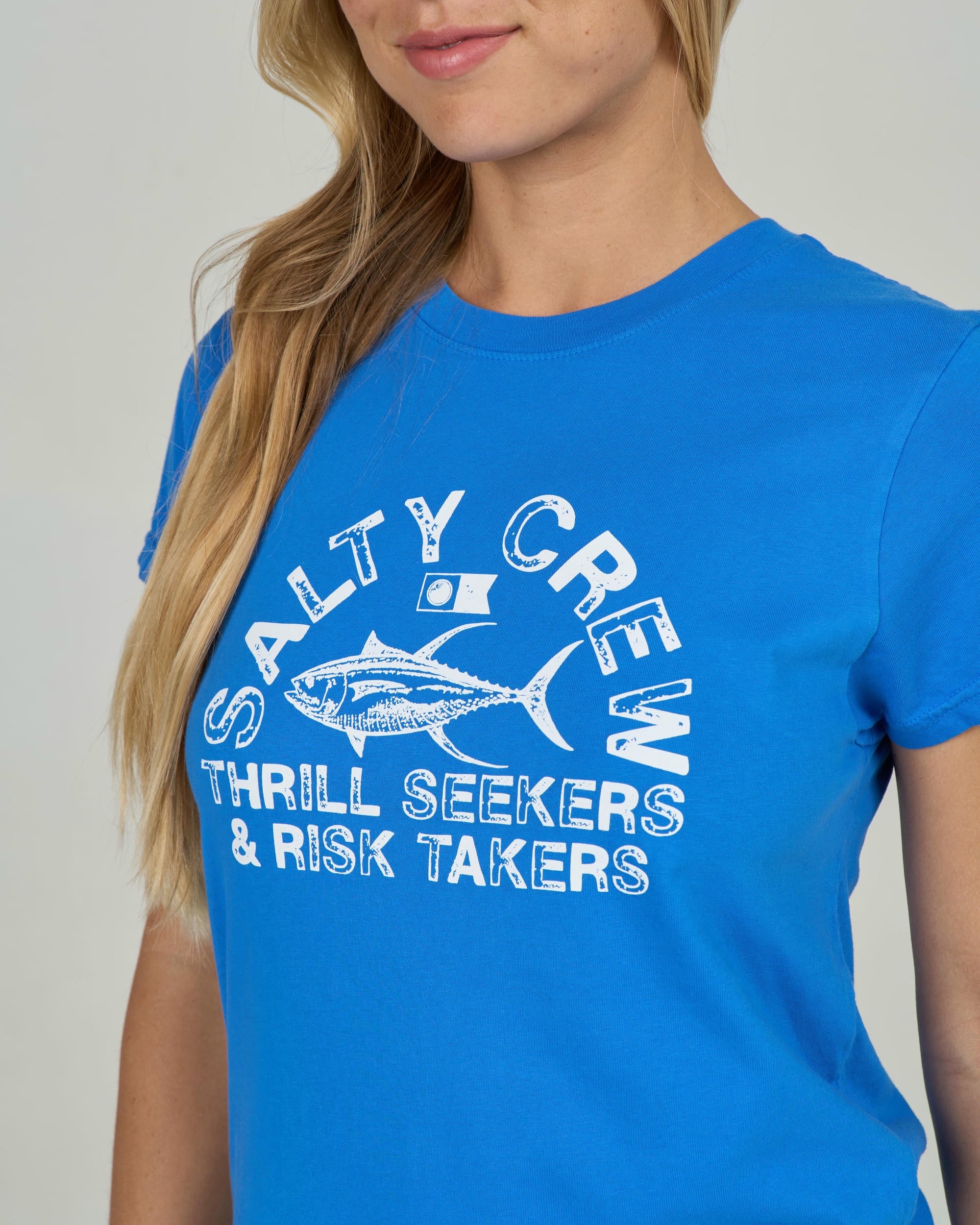 Stamped Modern Tee - Bold Blue - Image 4