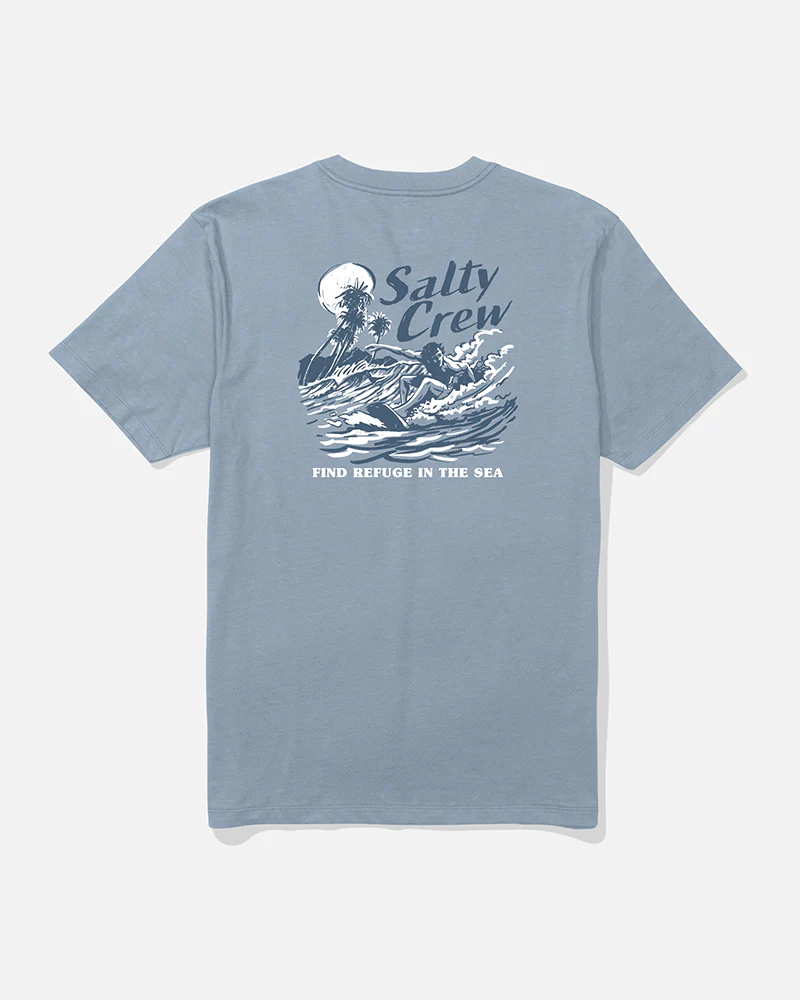 Surf Camp Ss Tee - Blue Fog