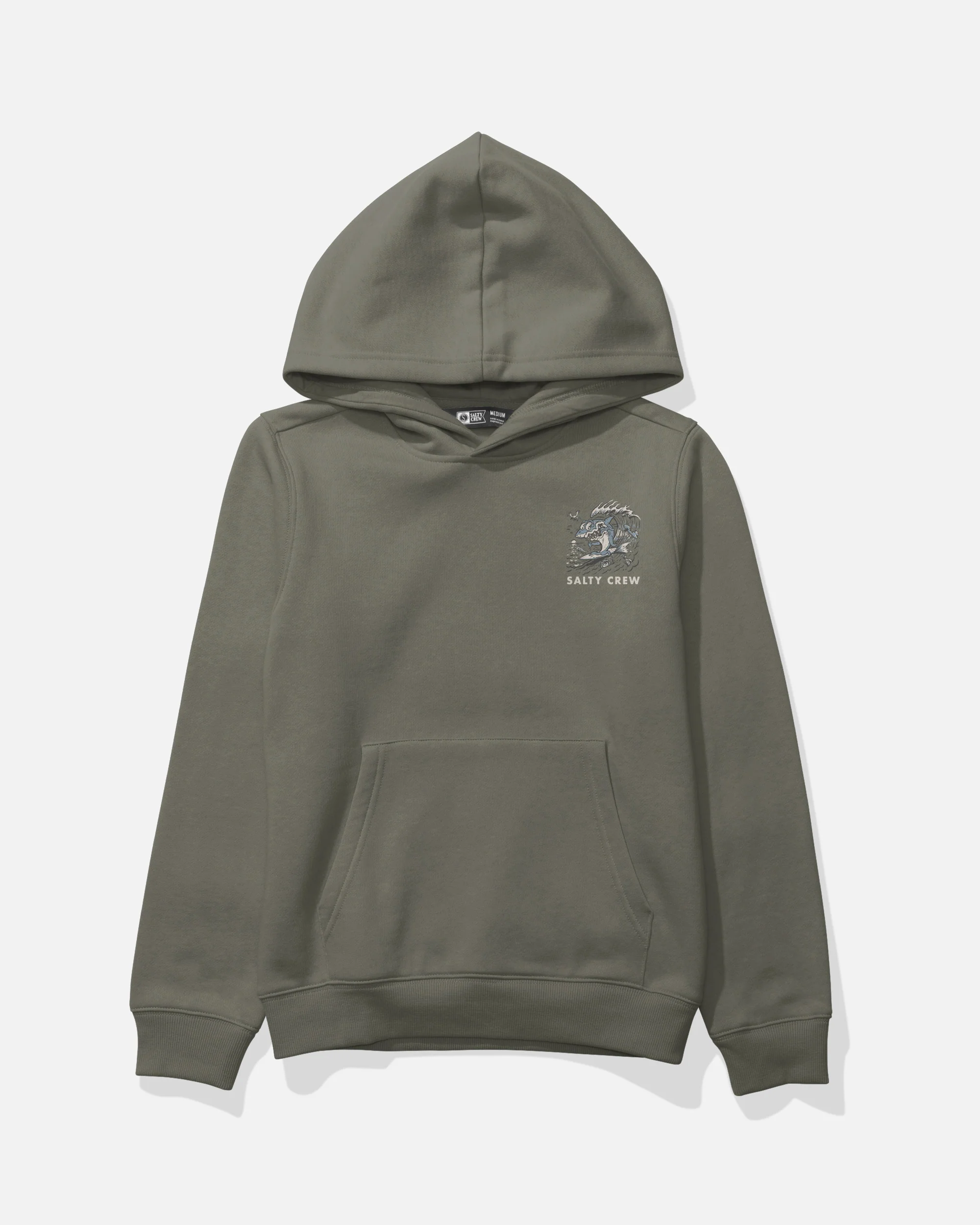 Surf Shark Fleece Kids - Dusty Olive - Image 2