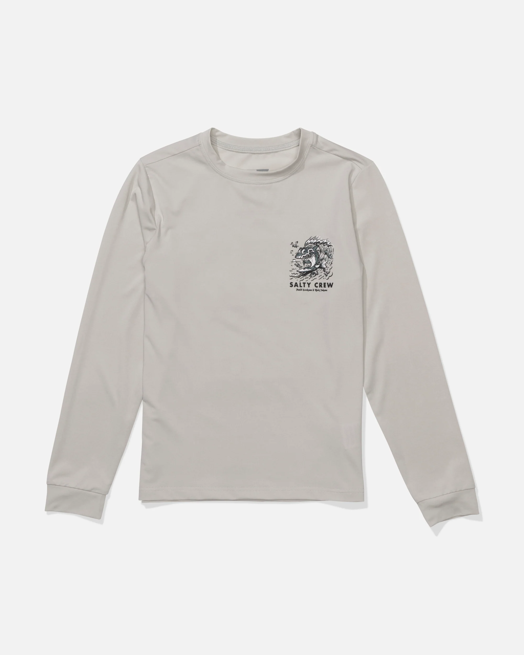 Surf Shark Ls Sunshirt Kids - Athletic Heather - Image 2