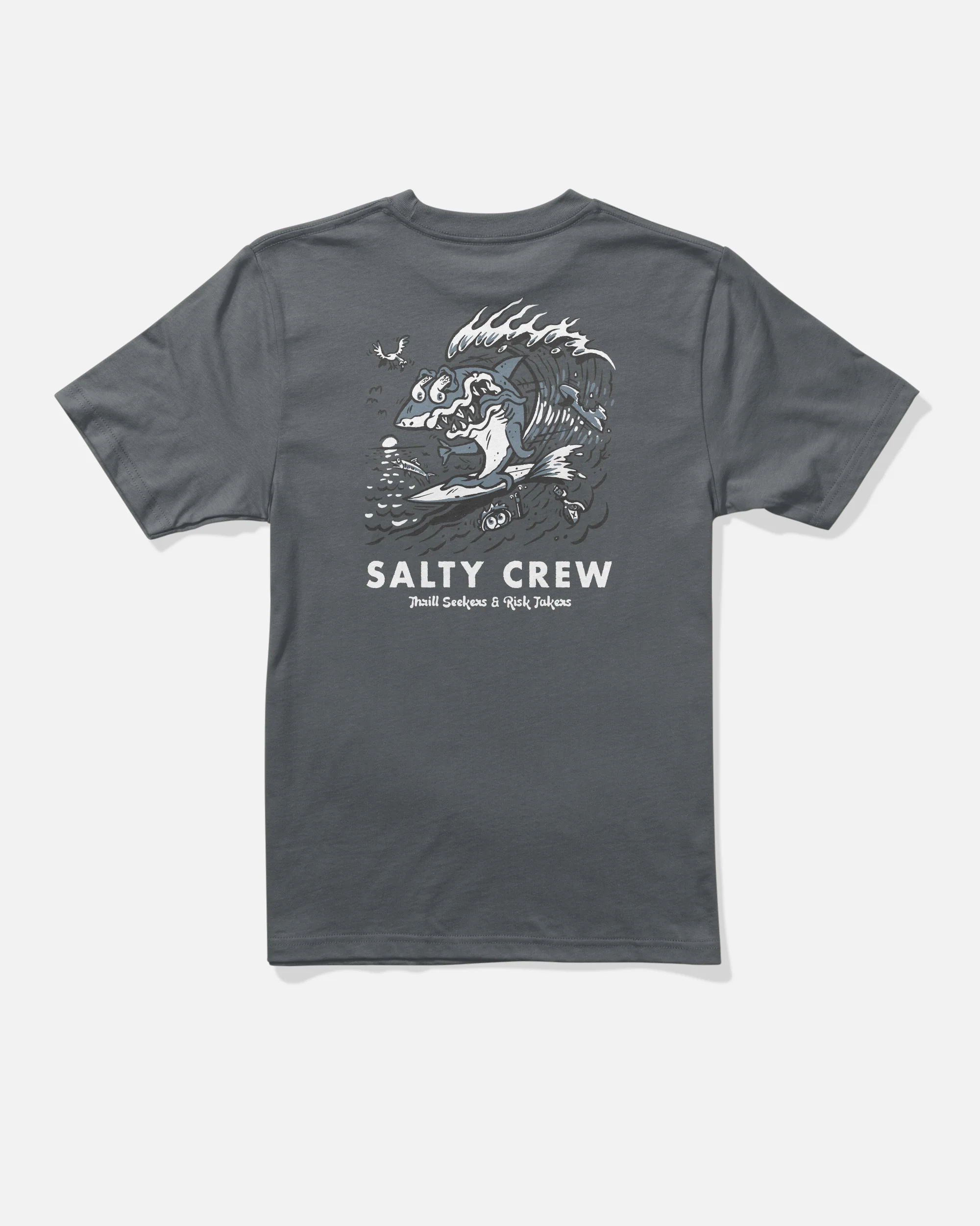 Surf Shark Ss Tee Kids - Charcoal