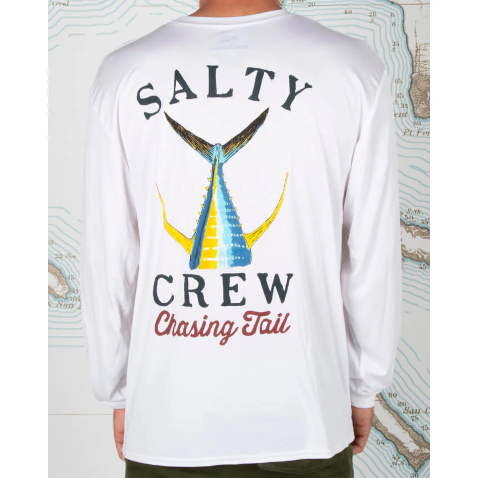 Tailed  L/S Tech Tee Rashguard - White