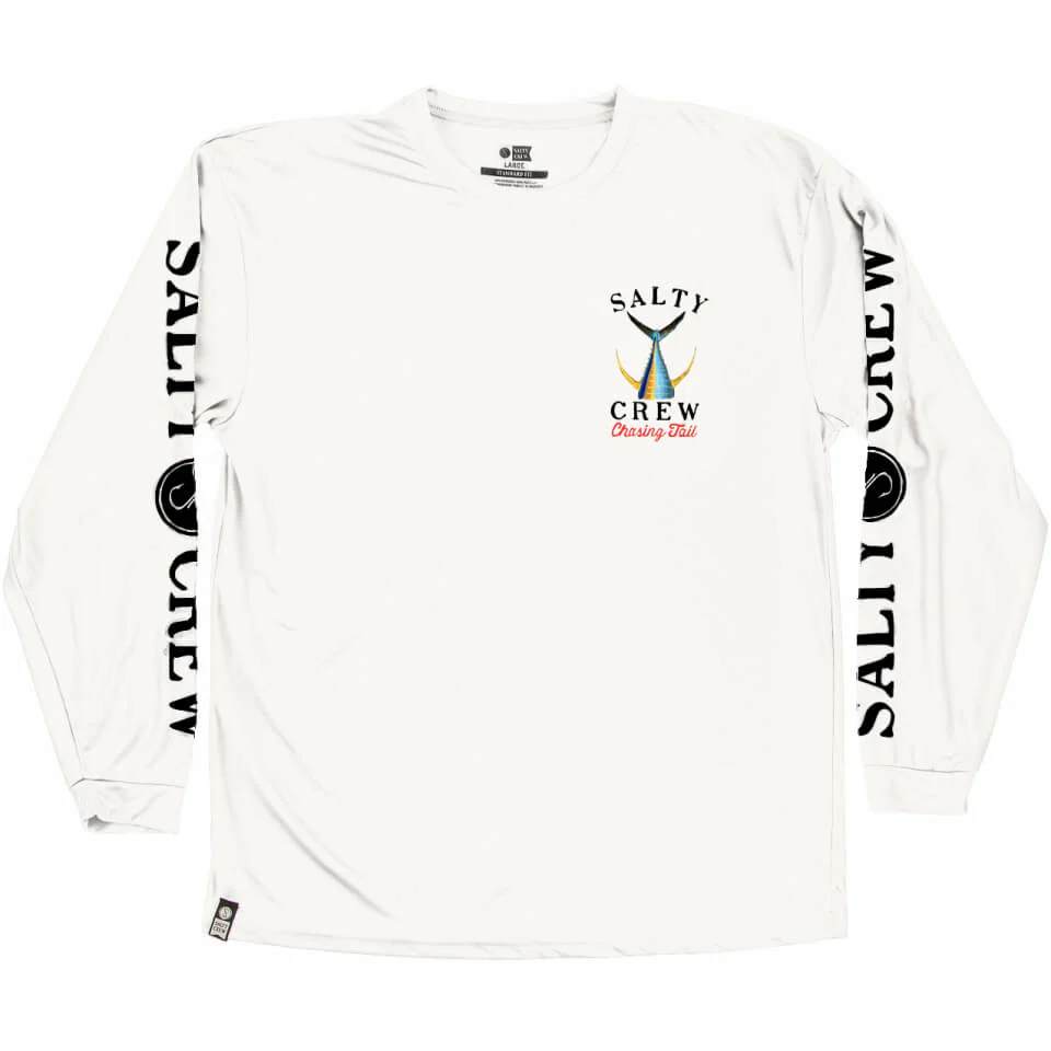 Tailed  L/S Tech Tee Rashguard - White - Image 3