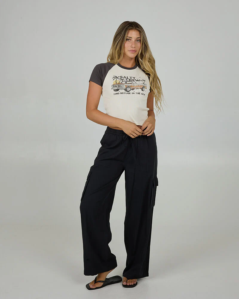 Tailgate Raglan Baby Tee - Charcoal - Image 3