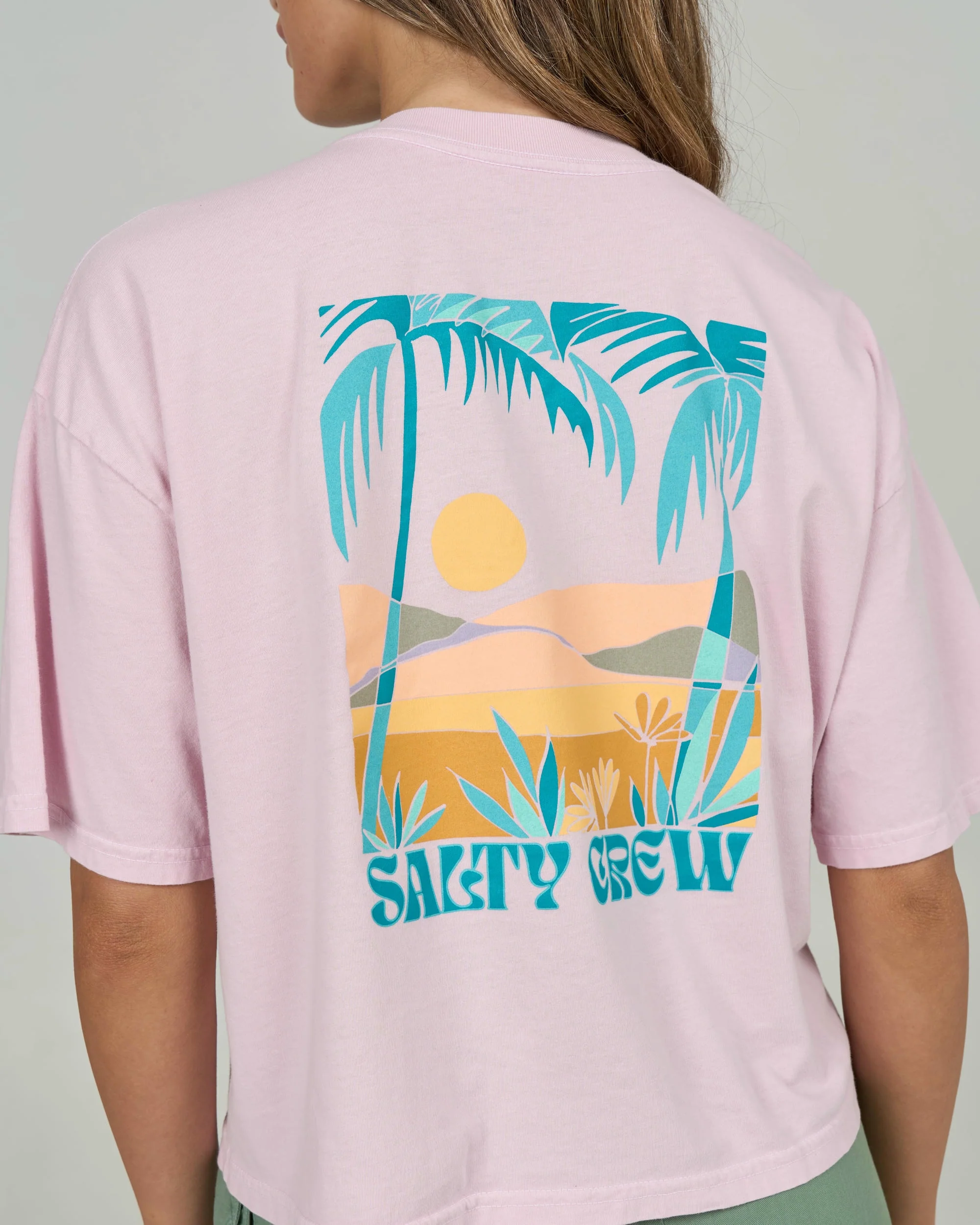 Travel Far Skimmer Tee - Pink Skies - Image 4