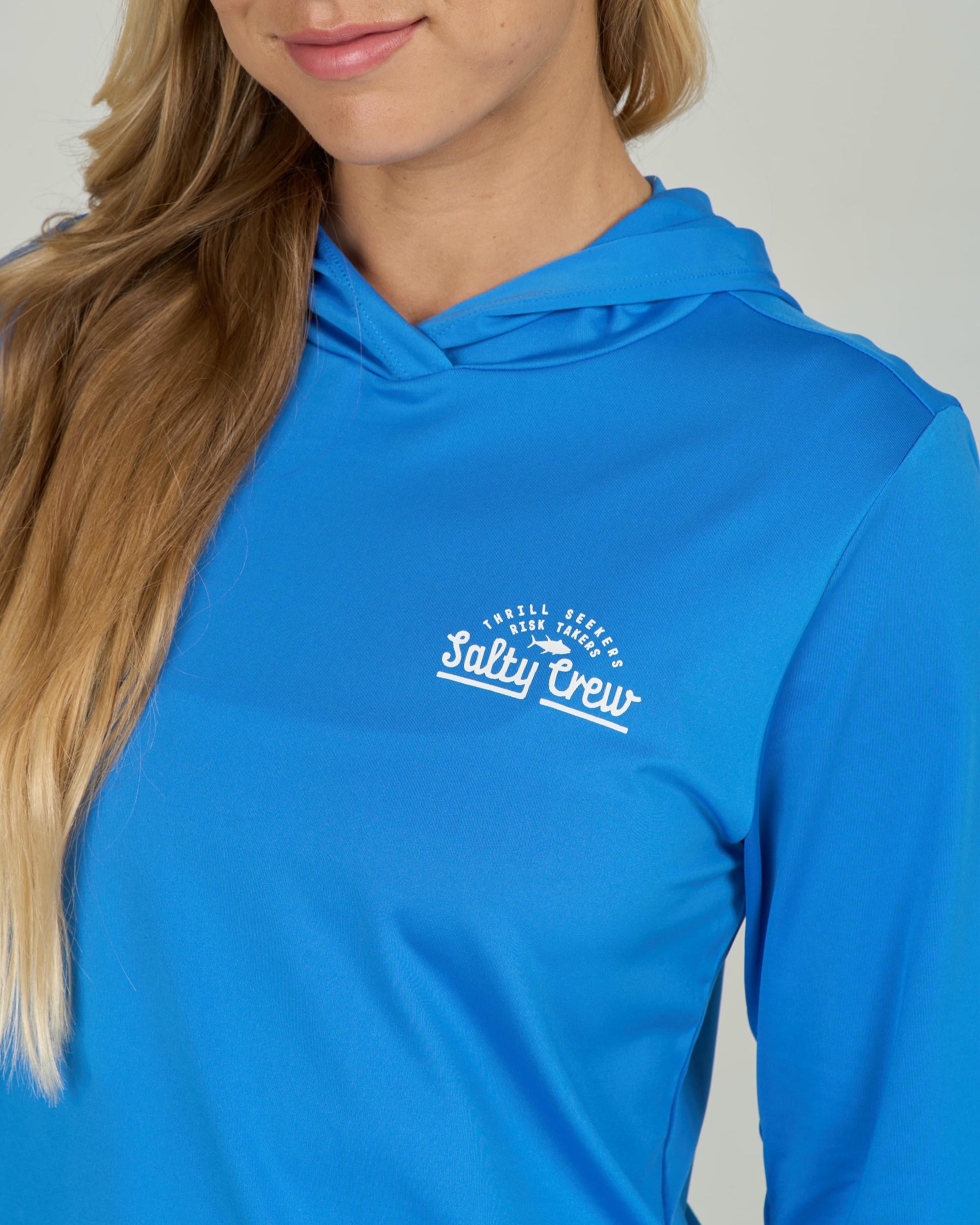 Unscripted Hooded Sunshirt - Bold Blue - Image 4
