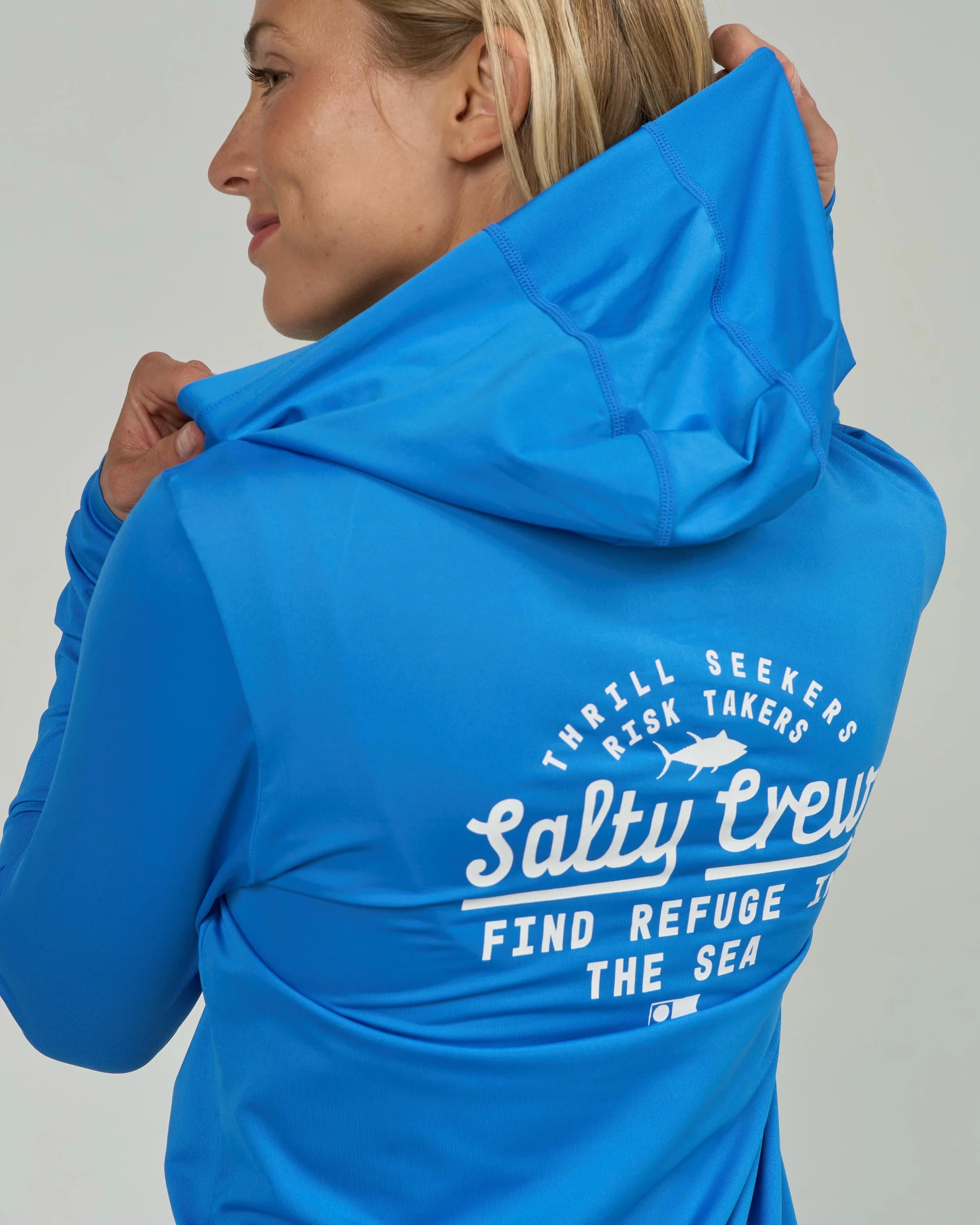 Unscripted Hooded Sunshirt - Bold Blue - Image 5