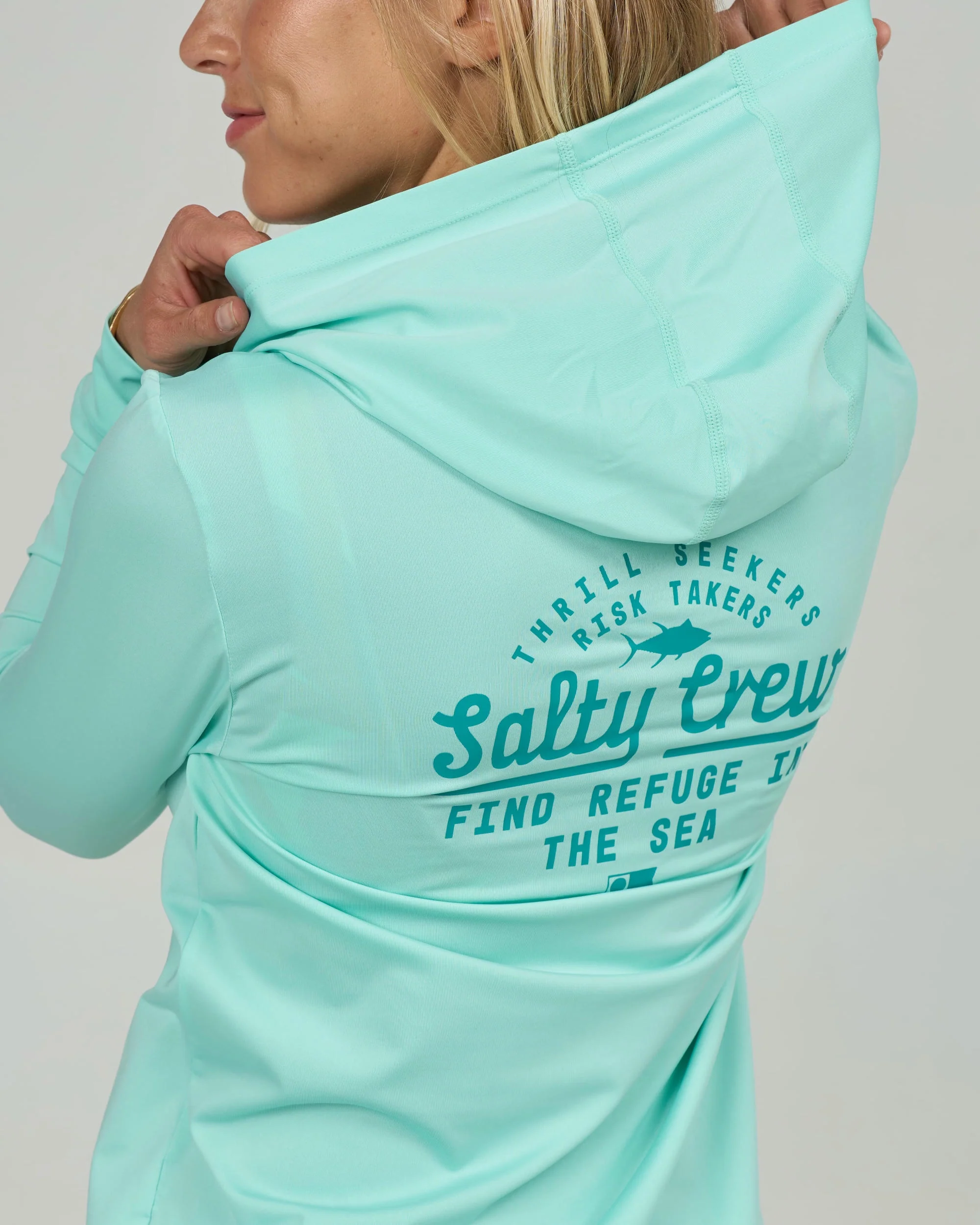 Unscripted Hooded Sunshirt - Mint - Image 6